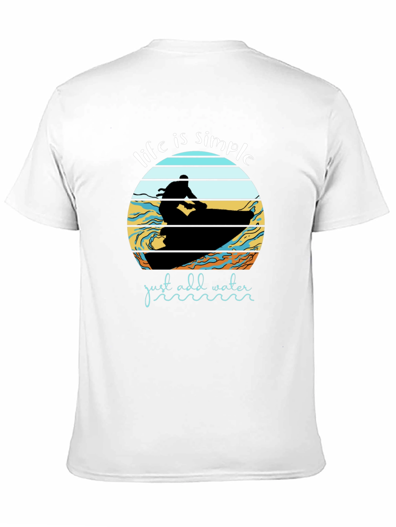 Life is Simple Jet Ski Black T-Shirt