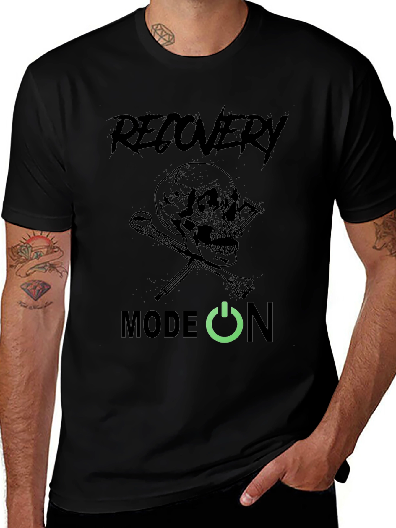 Recovery Mode On Skull Graphic Tee