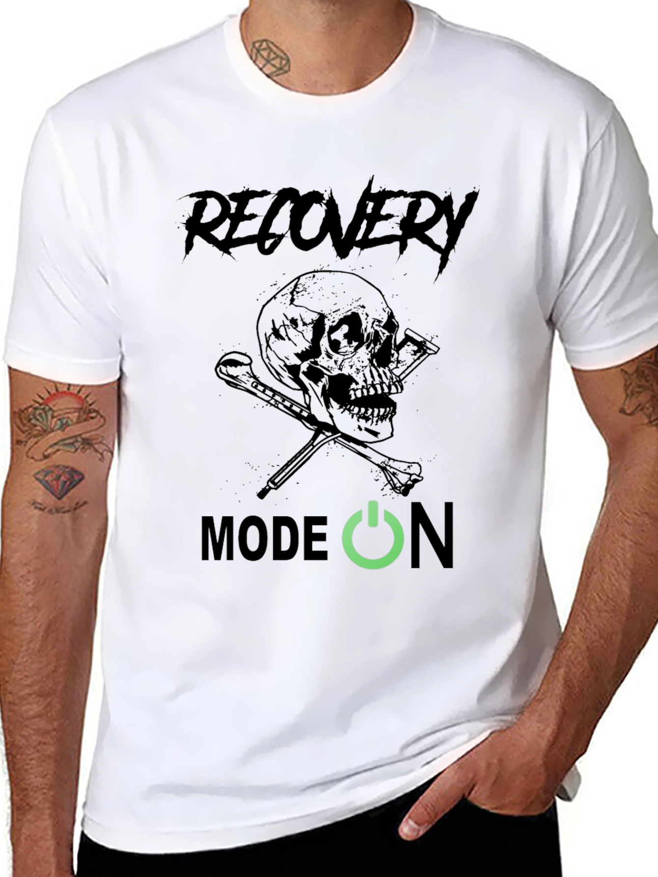 Recovery Mode On Skull Graphic Tee