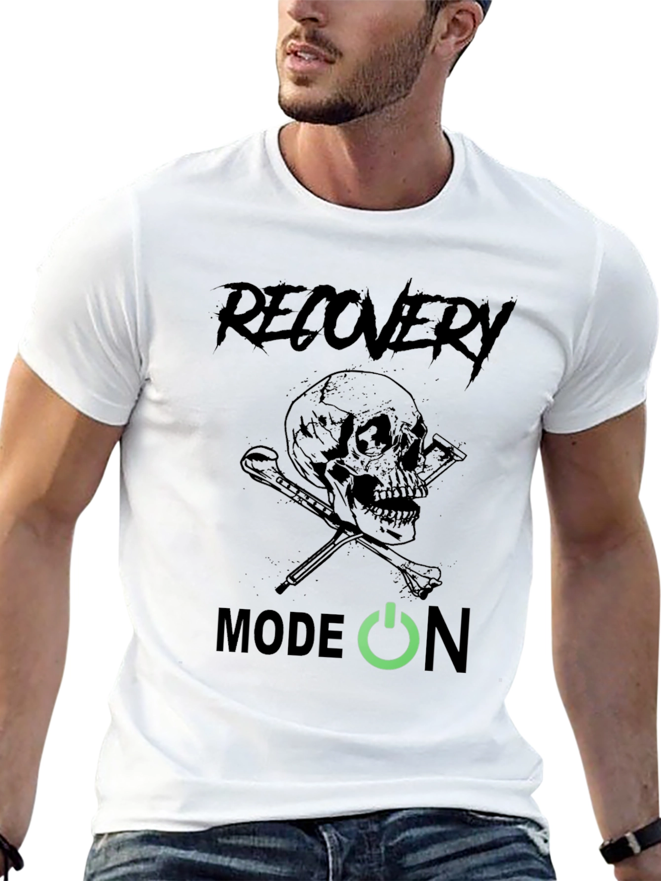 Recovery Mode On Skull Graphic Tee