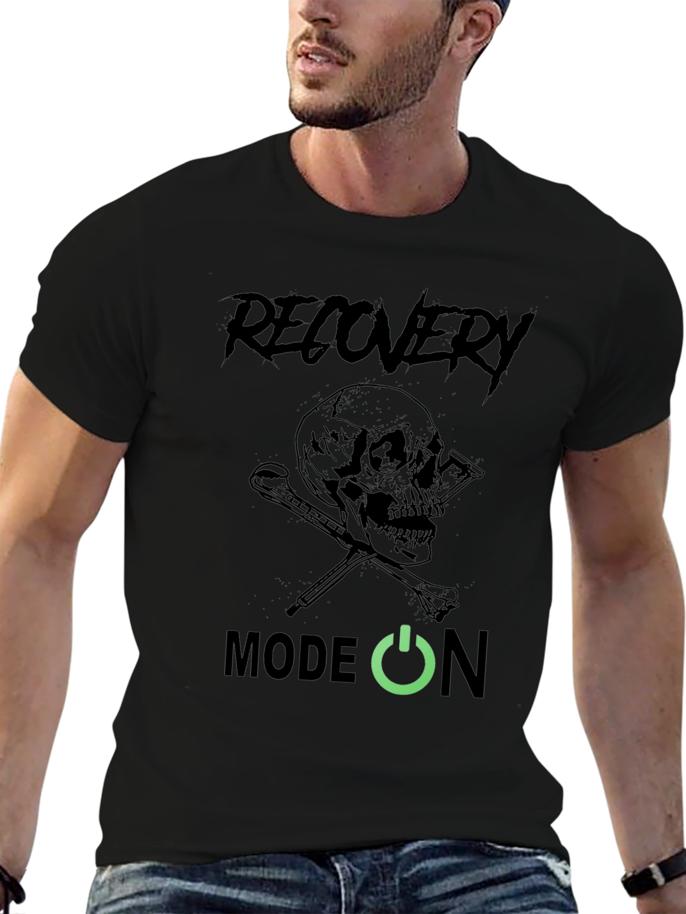 Recovery Mode On Skull Graphic Tee