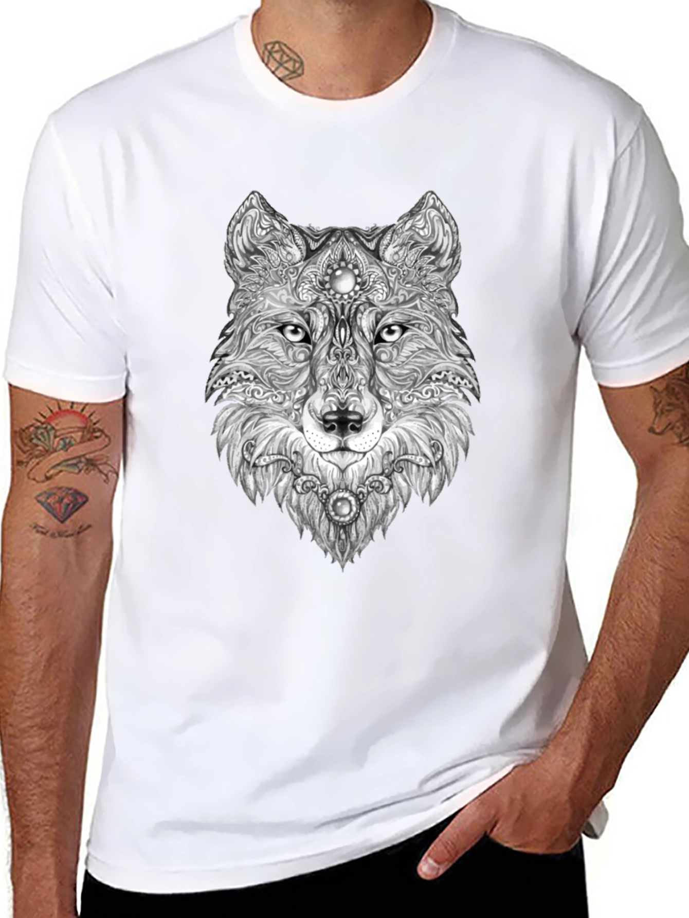 Wolf Graphic Print Tee