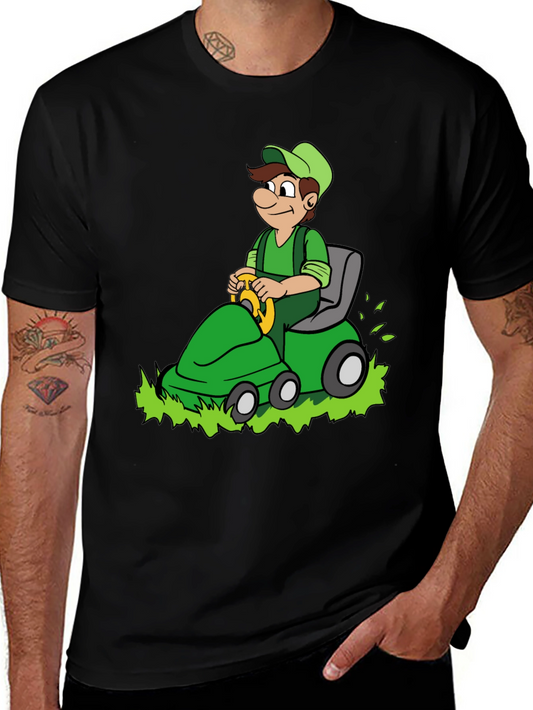 Funny Cartoon Lawn Mower T-Shirt