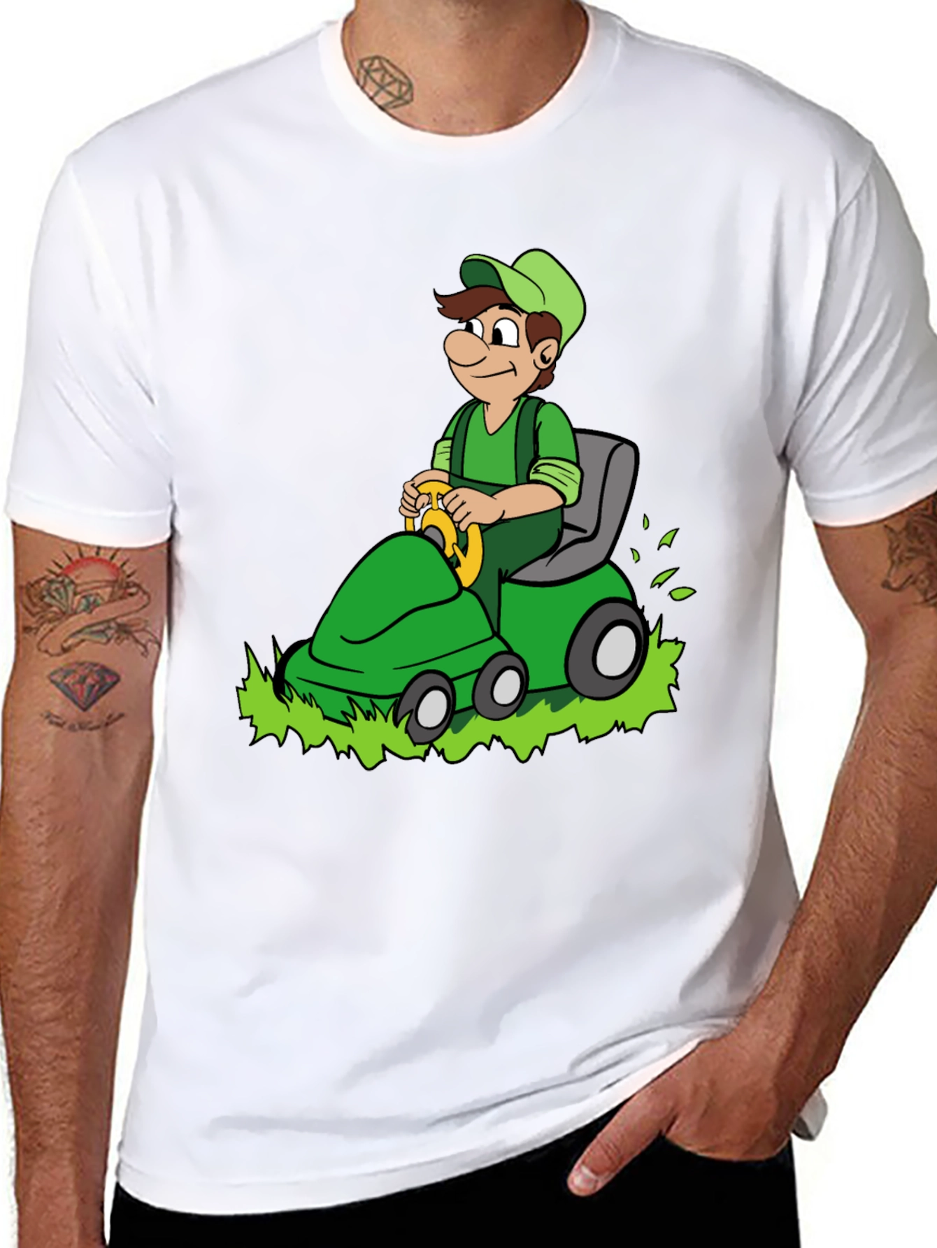 Funny Cartoon Lawn Mower T-Shirt