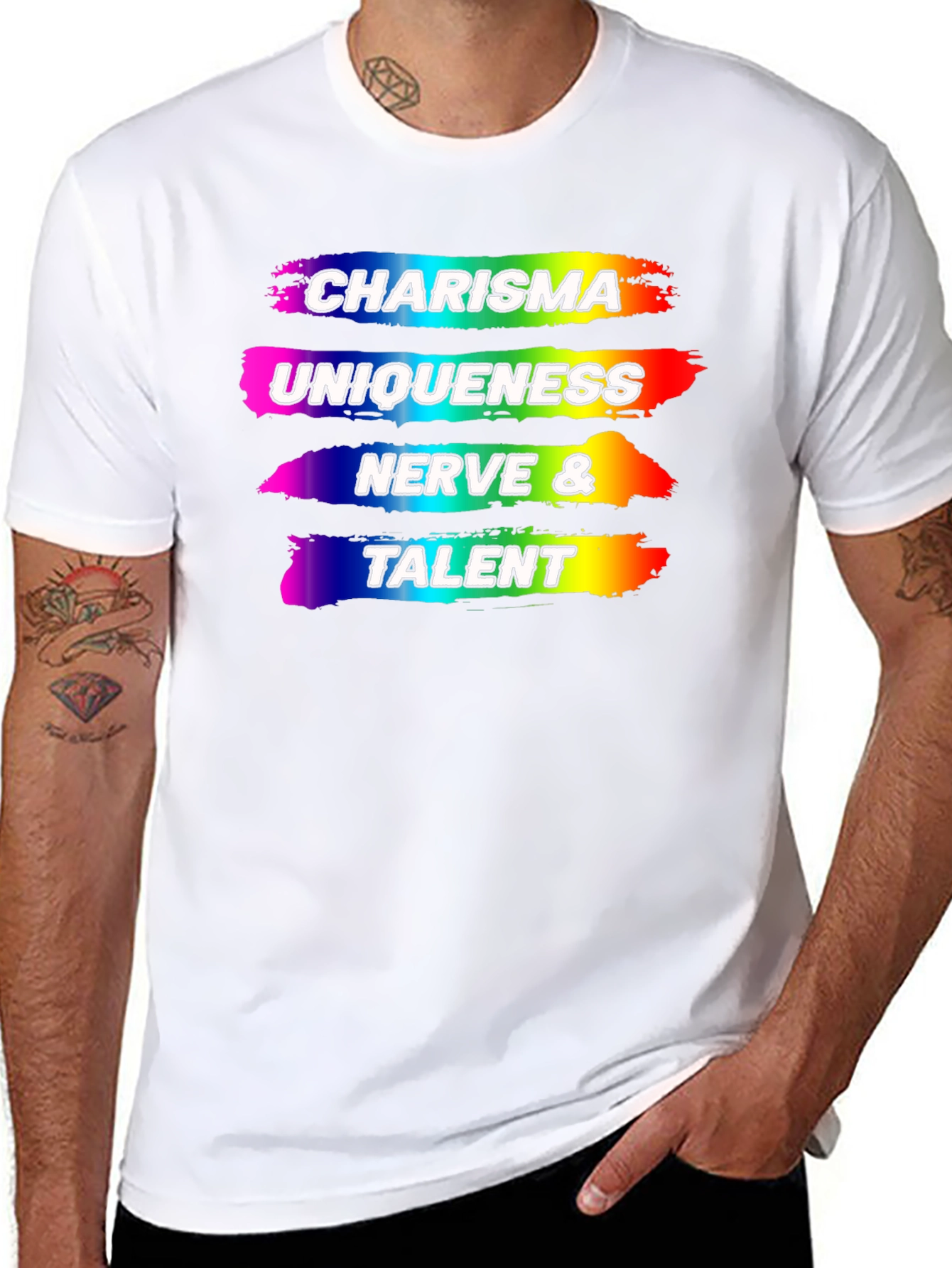 Charisma Uniqueness Nerve Talent Rainbow Pride T-Shirt