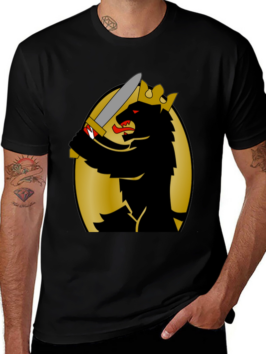 King Bear Graphic T-Shirt - Black