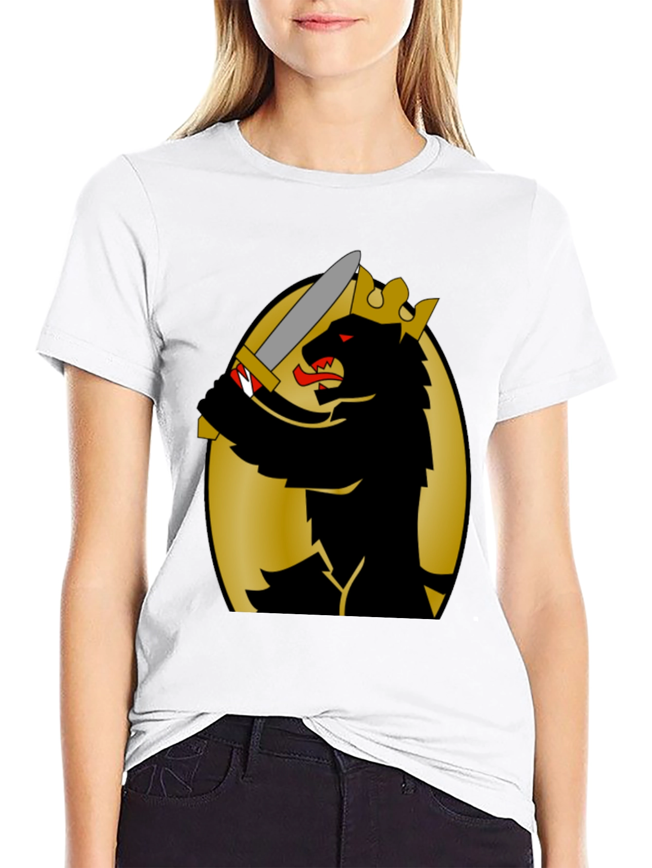 King Bear Graphic T-Shirt - Black