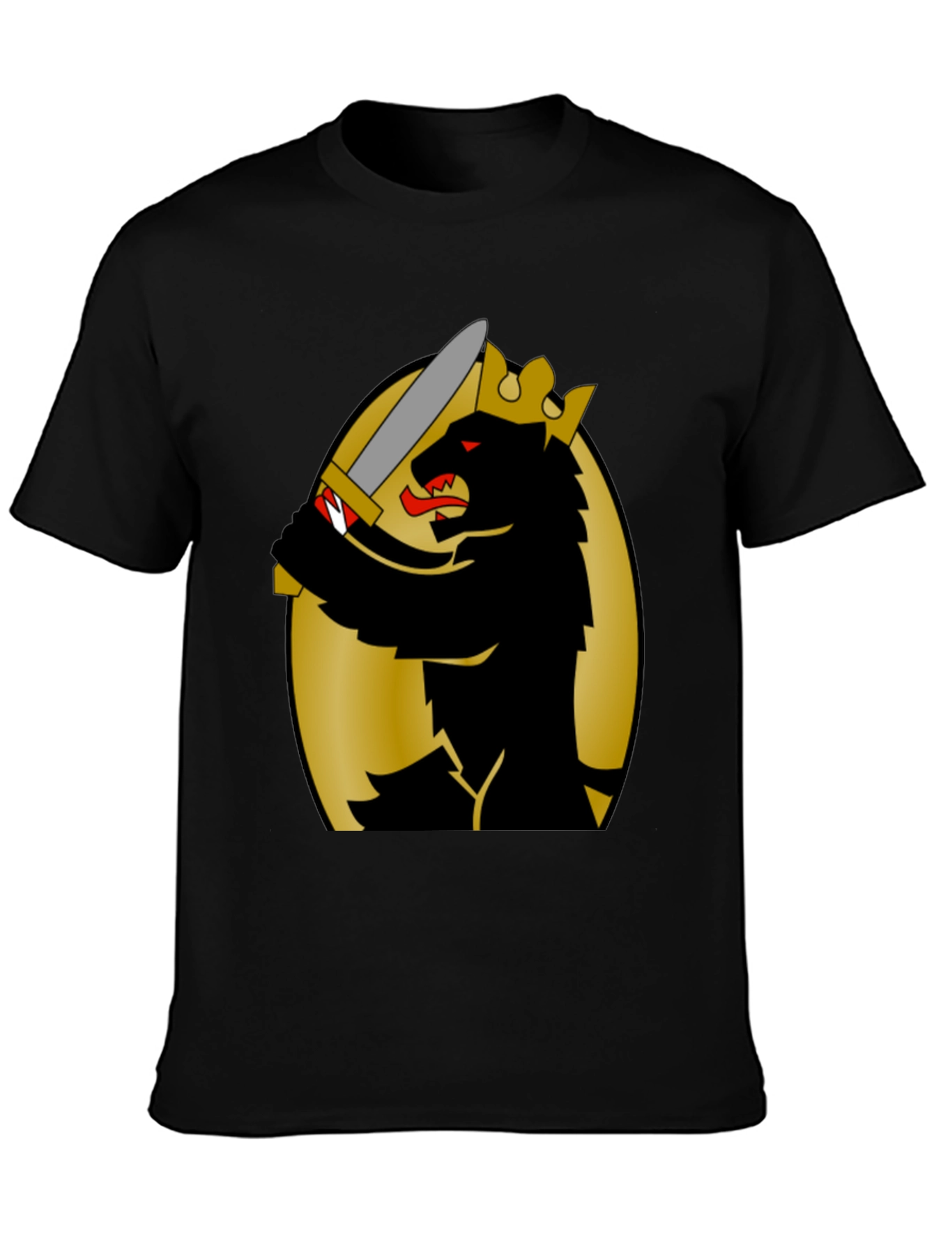 King Bear Graphic T-Shirt - Black