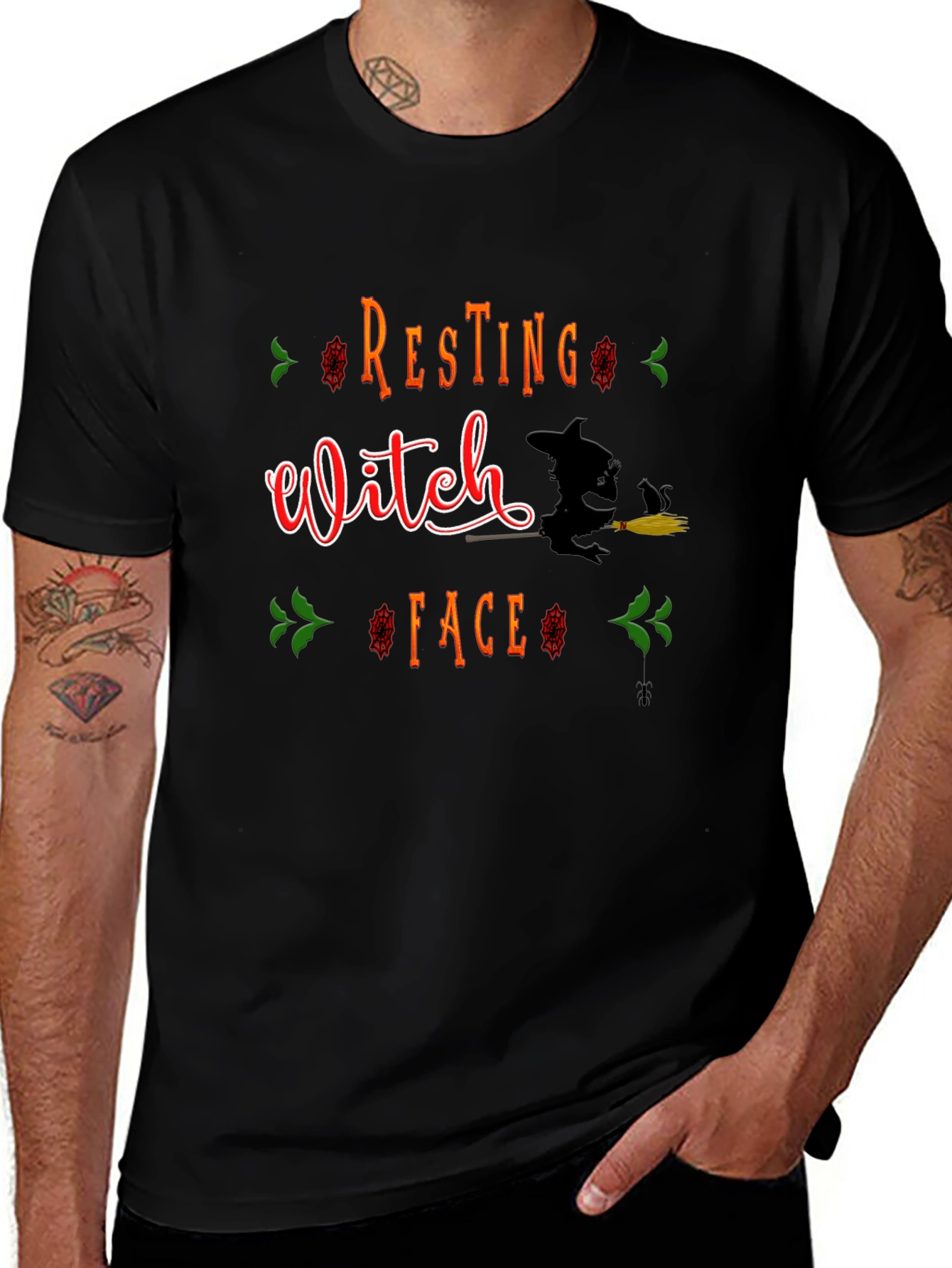Resting Witch Face Halloween T-Shirt