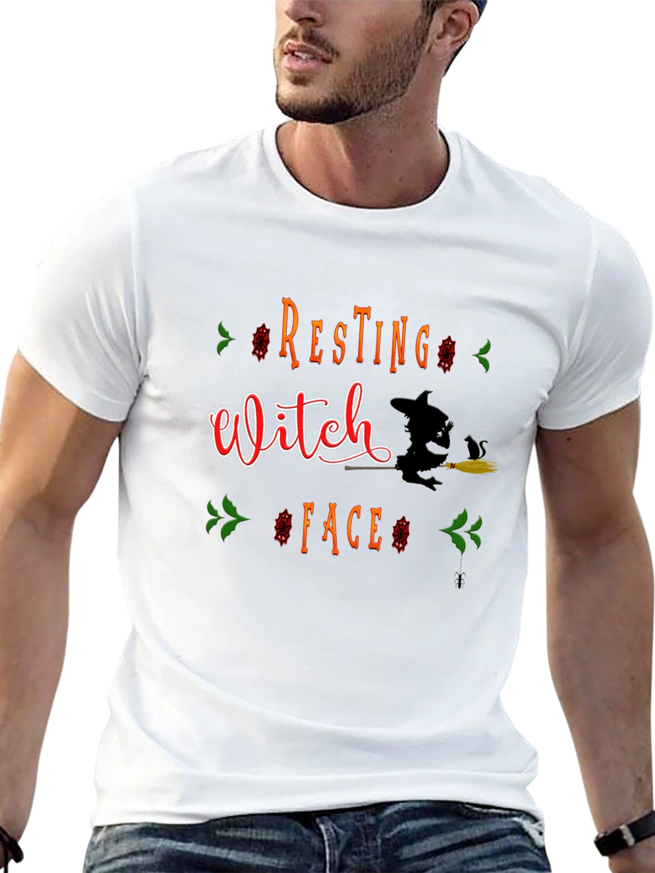 Resting Witch Face Halloween T-Shirt