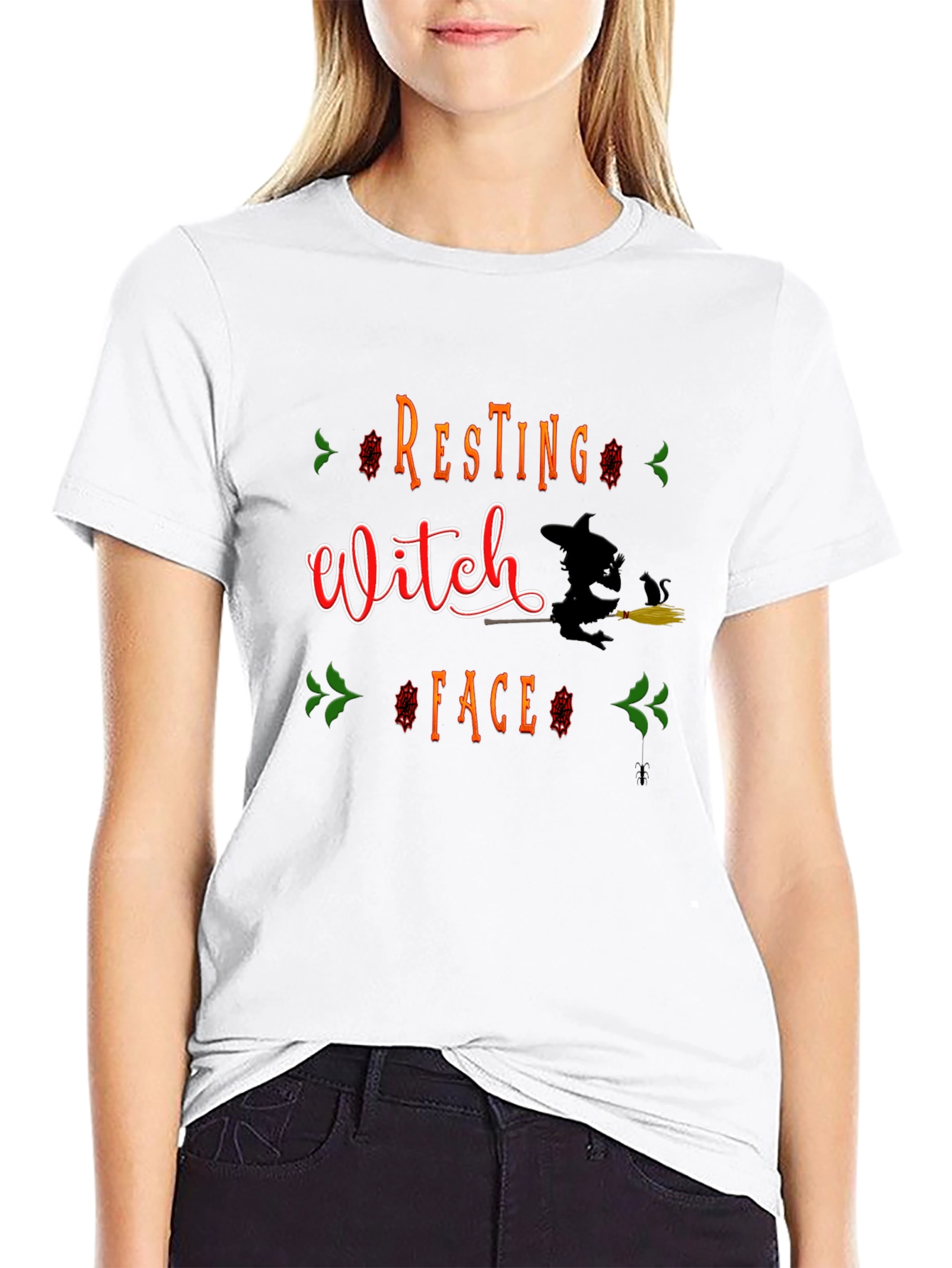 Resting Witch Face Halloween T-Shirt