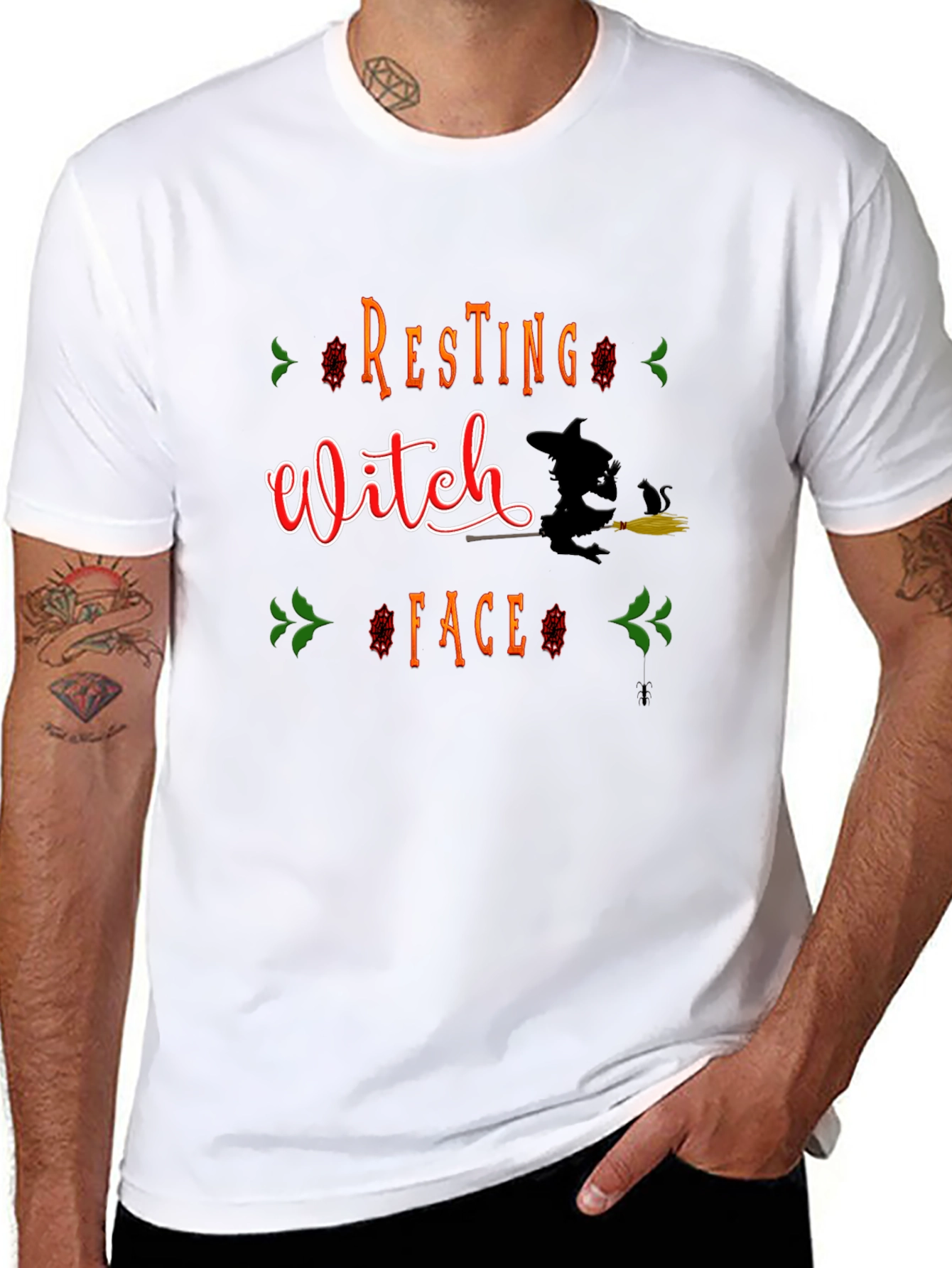 Resting Witch Face Halloween T-Shirt