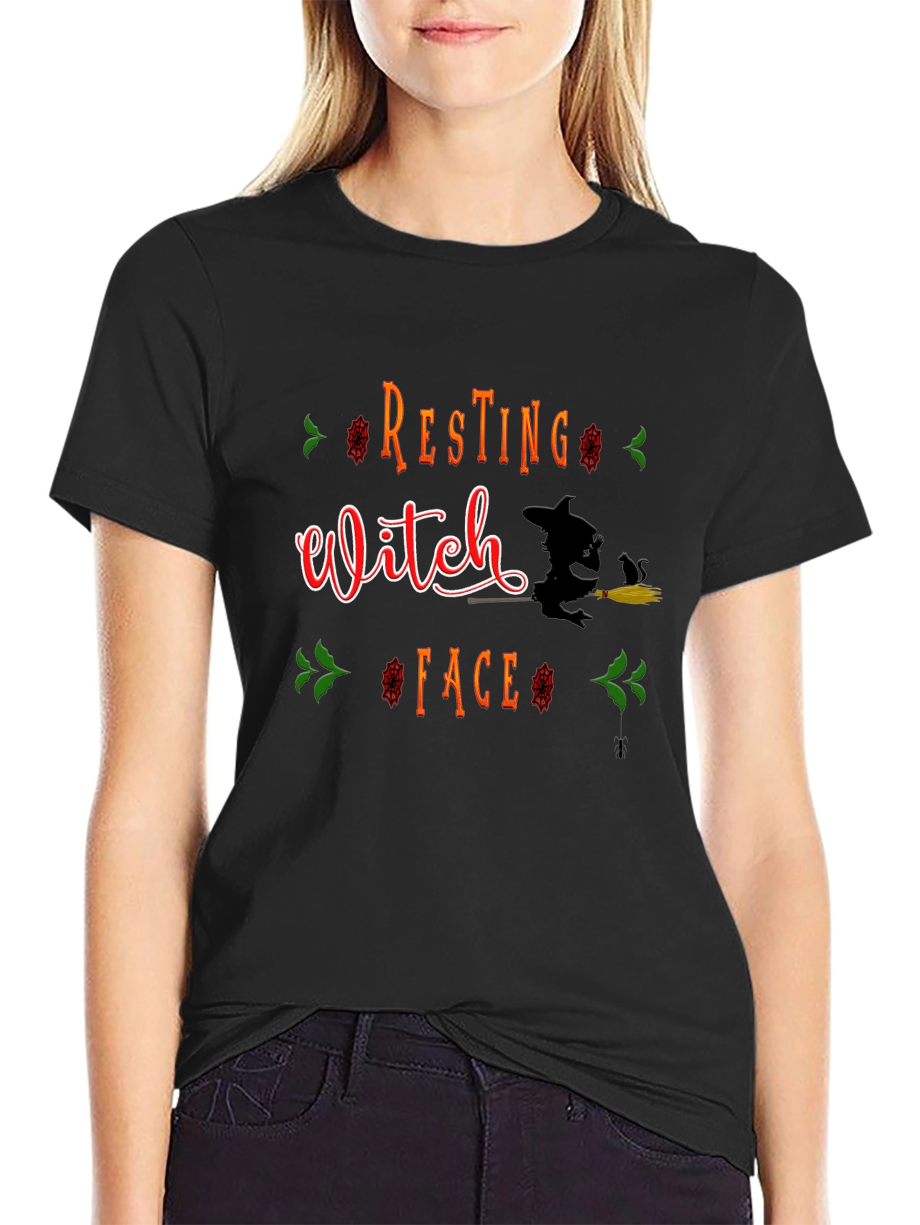 Resting Witch Face Halloween T-Shirt