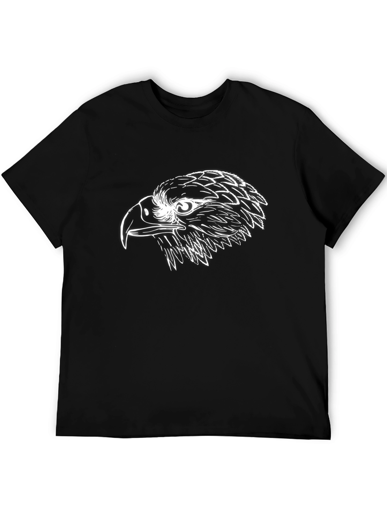 Mens Black Eagle Graphic T-Shirt