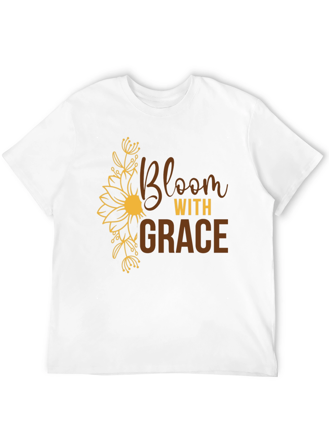 Bloom with Grace Black Graphic Tee