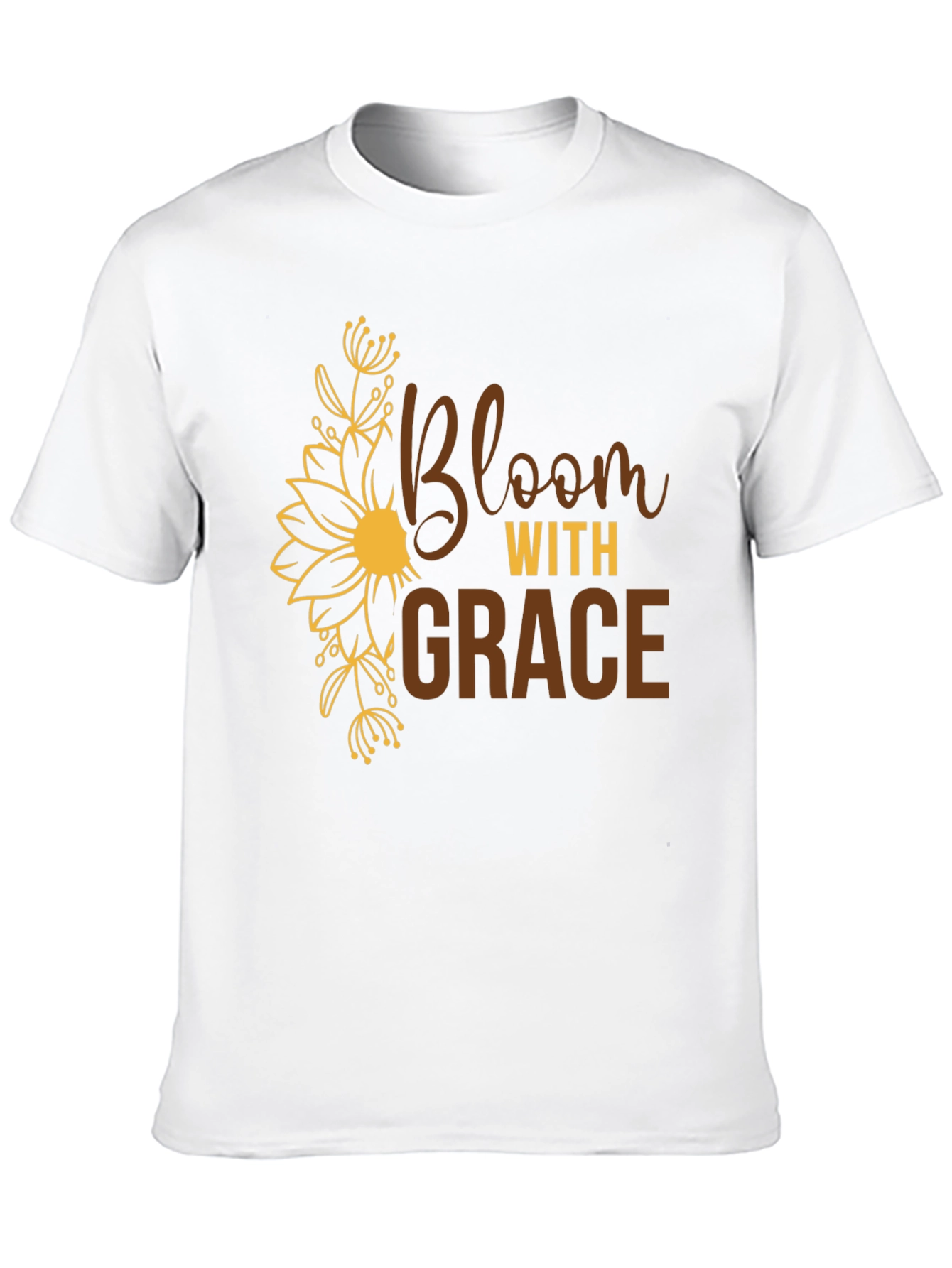 Bloom with Grace Black Graphic Tee
