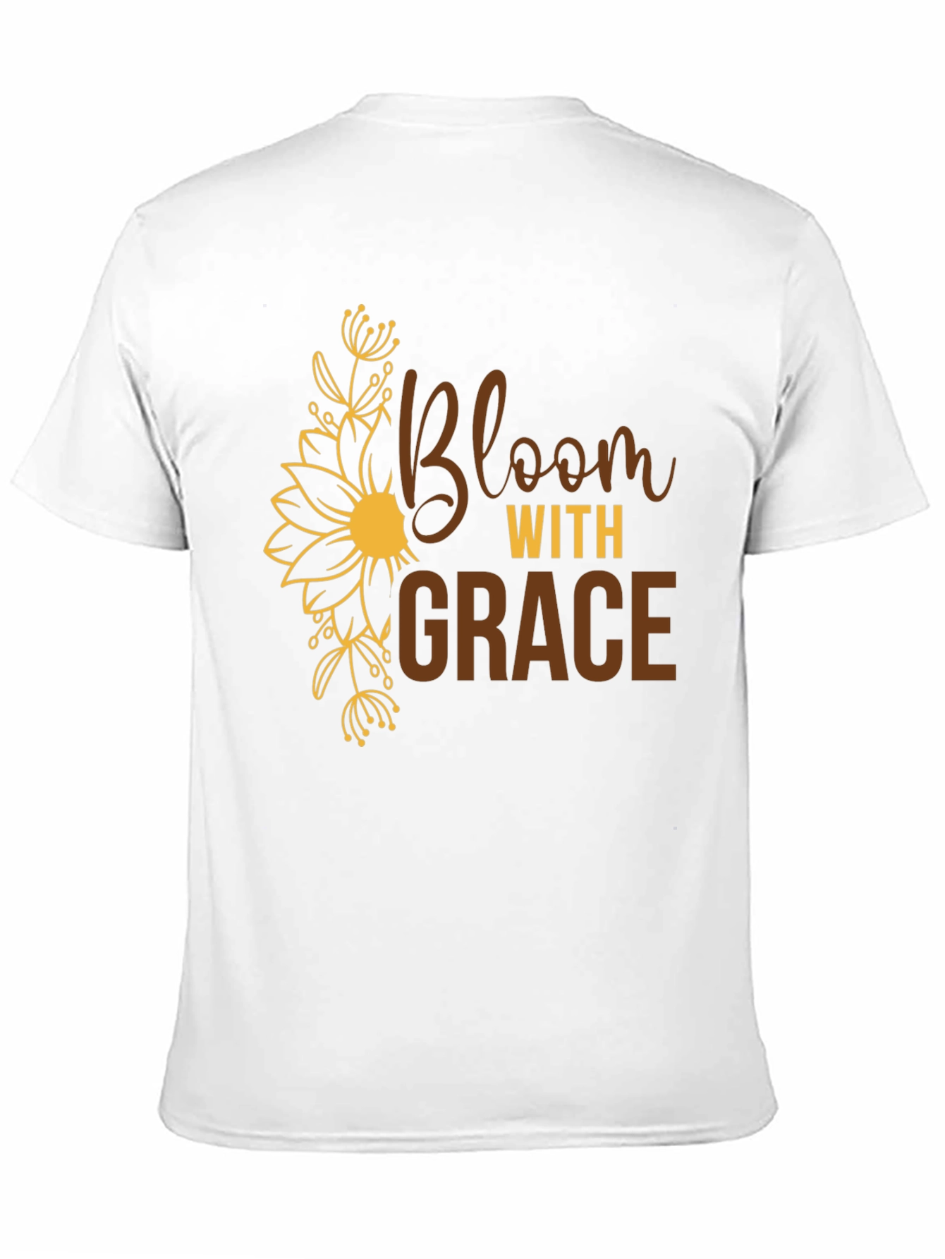 Bloom with Grace Black Graphic Tee