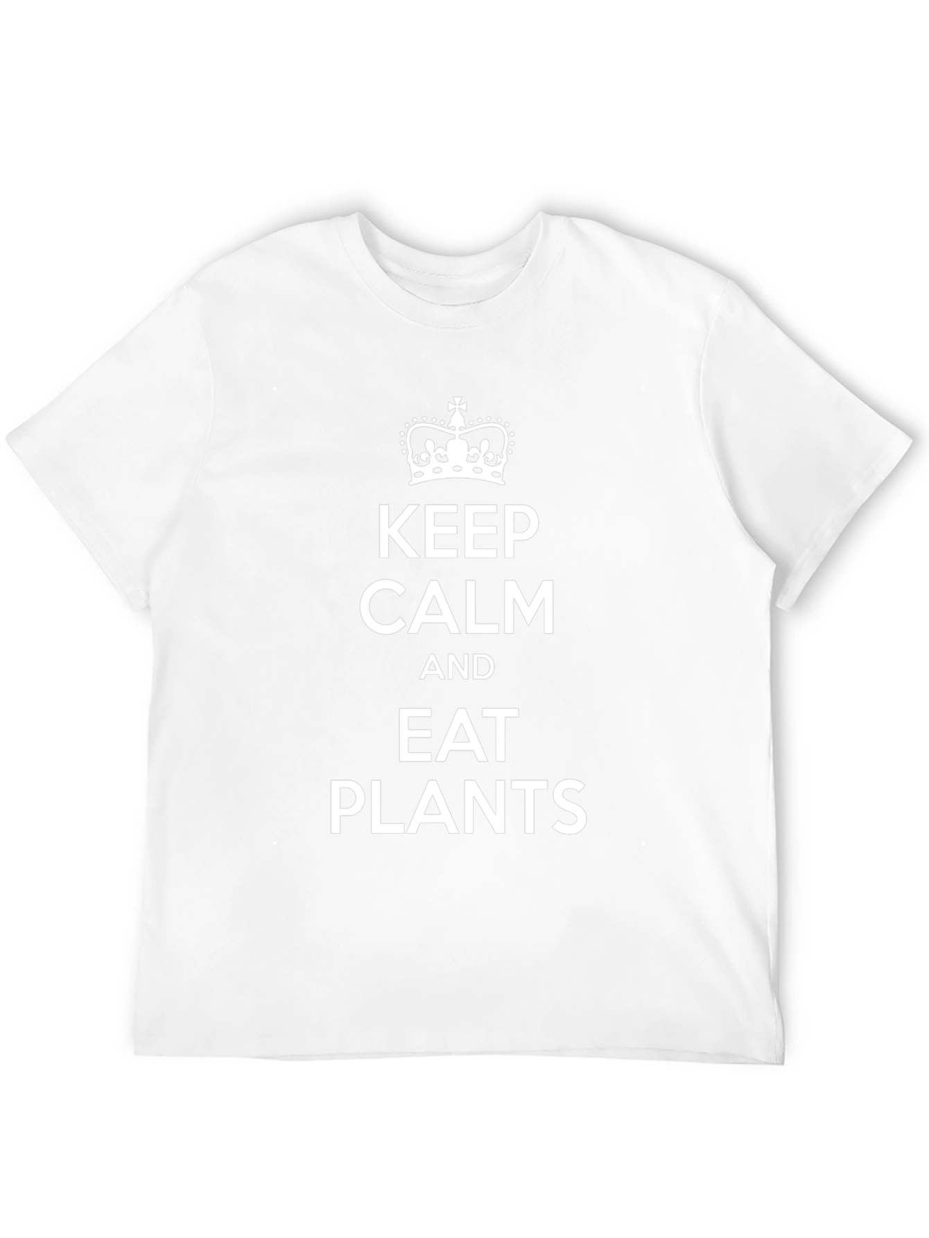 Keep Calm Eat Plants Black Graphic T-Shirt