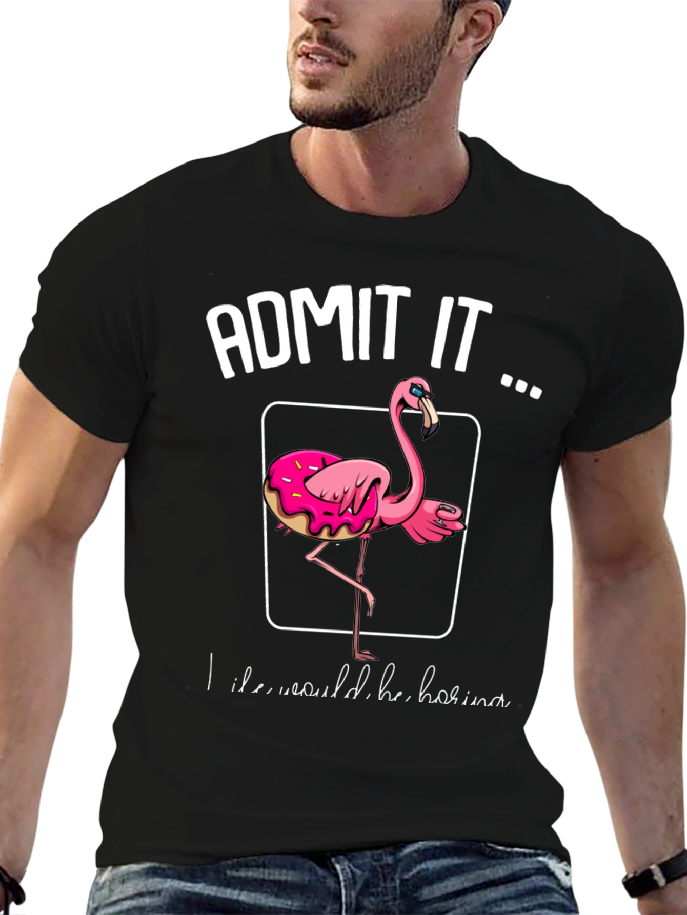 Admit It Flamingo Donut T-Shirt
