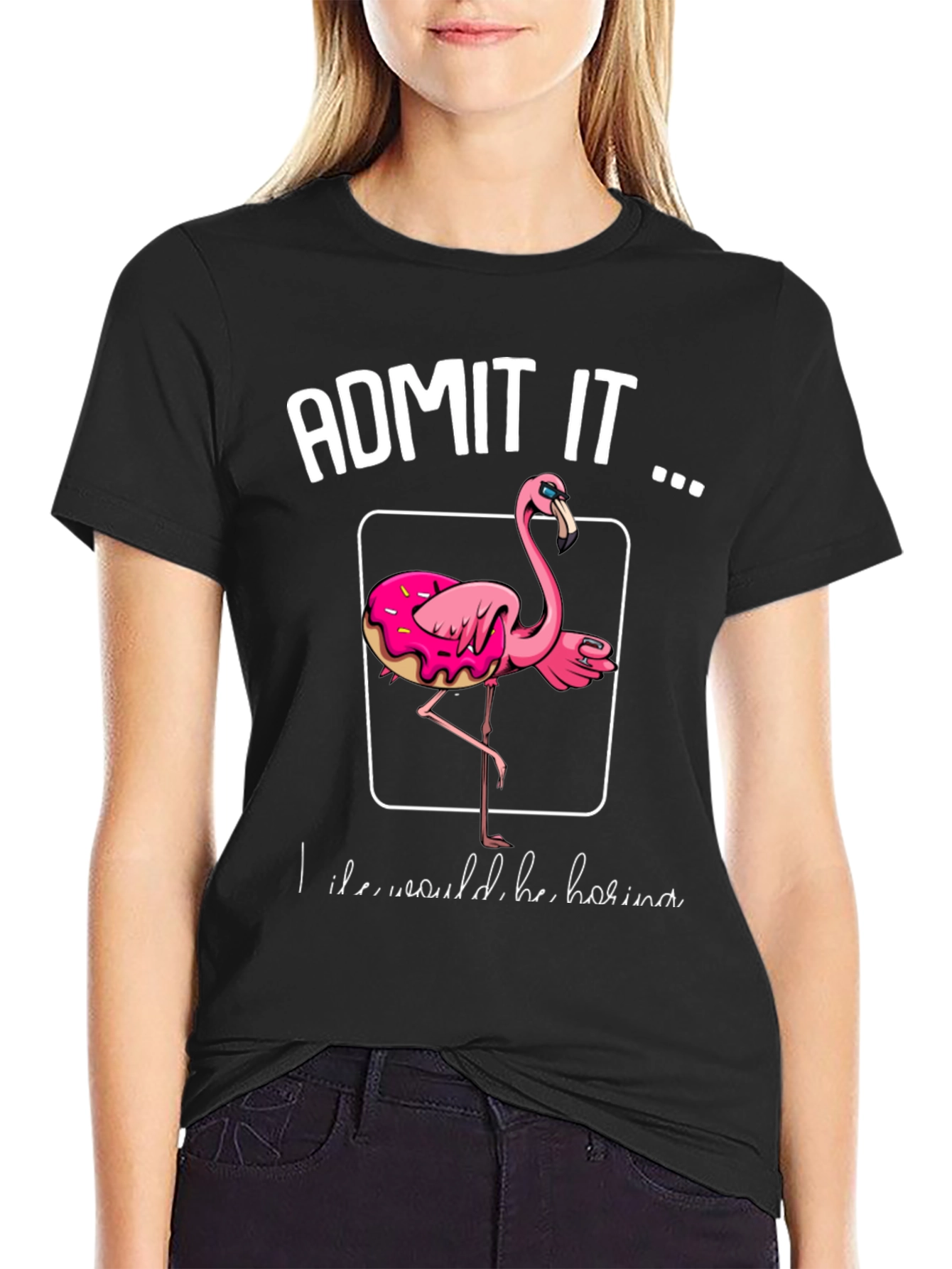 Admit It Flamingo Donut T-Shirt