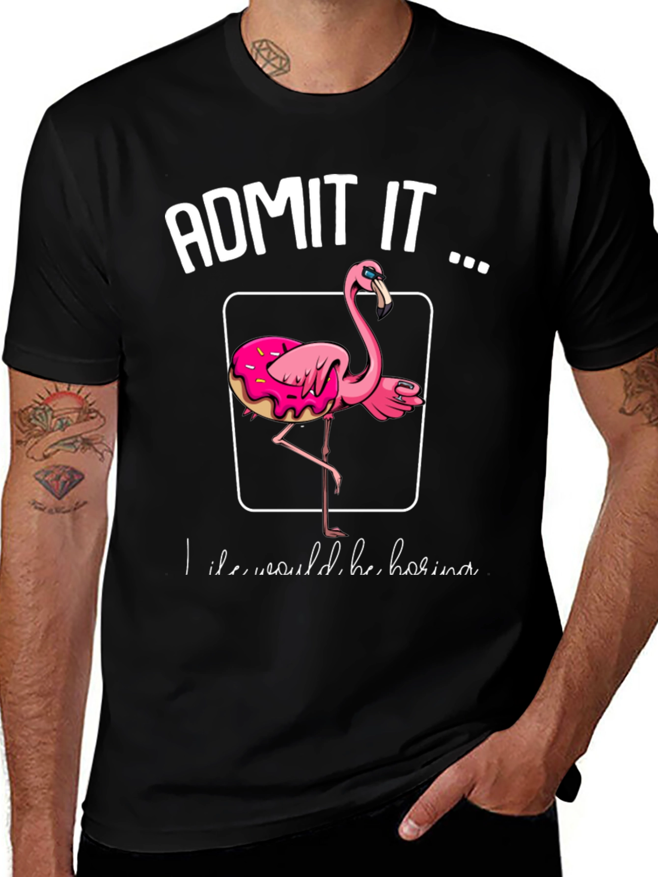Admit It Flamingo Donut T-Shirt