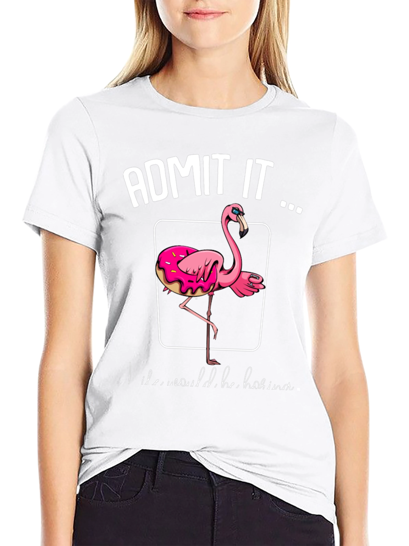 Admit It Flamingo Donut T-Shirt