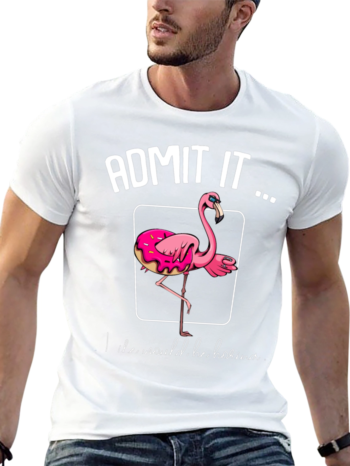 Admit It Flamingo Donut T-Shirt