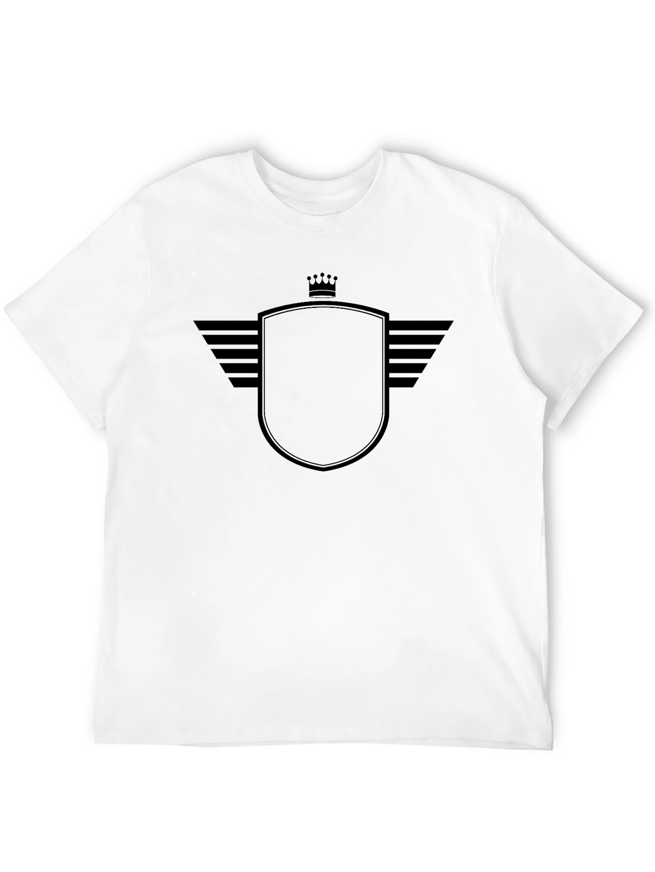 Black Graphic Tee - Crown Shield Design
