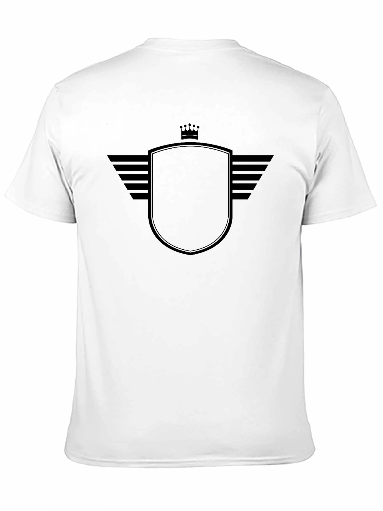 Black Graphic Tee - Crown Shield Design