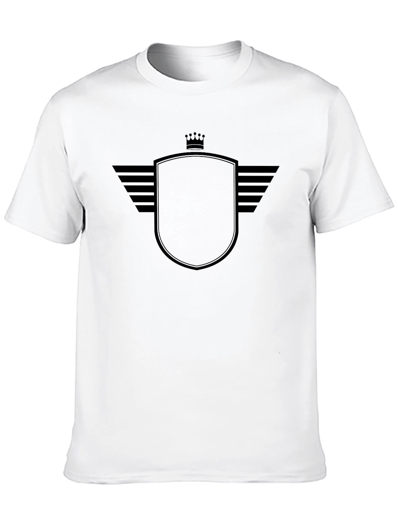Black Graphic Tee - Crown Shield Design
