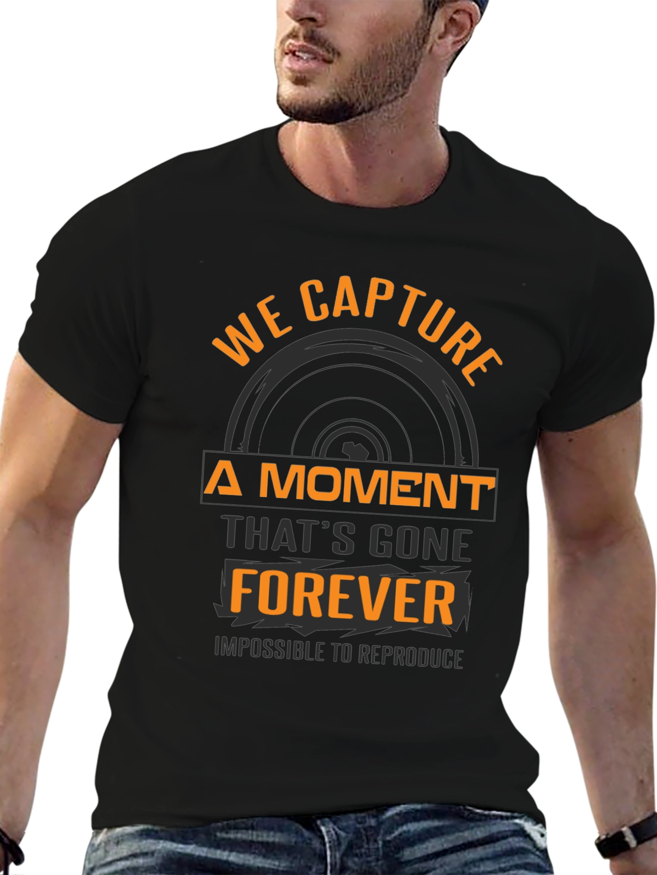 Capture the Moment Black Graphic Tee