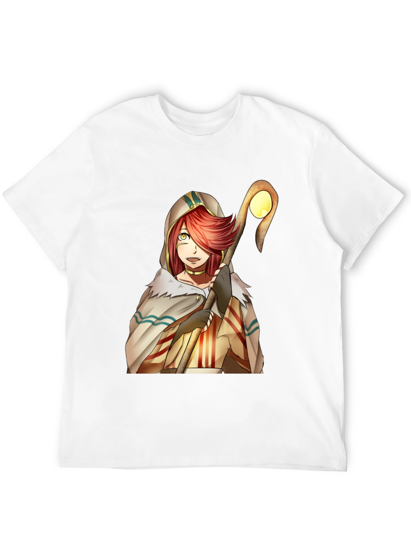 Anime Character Graphic Tee - Black Cotton T-Shirt