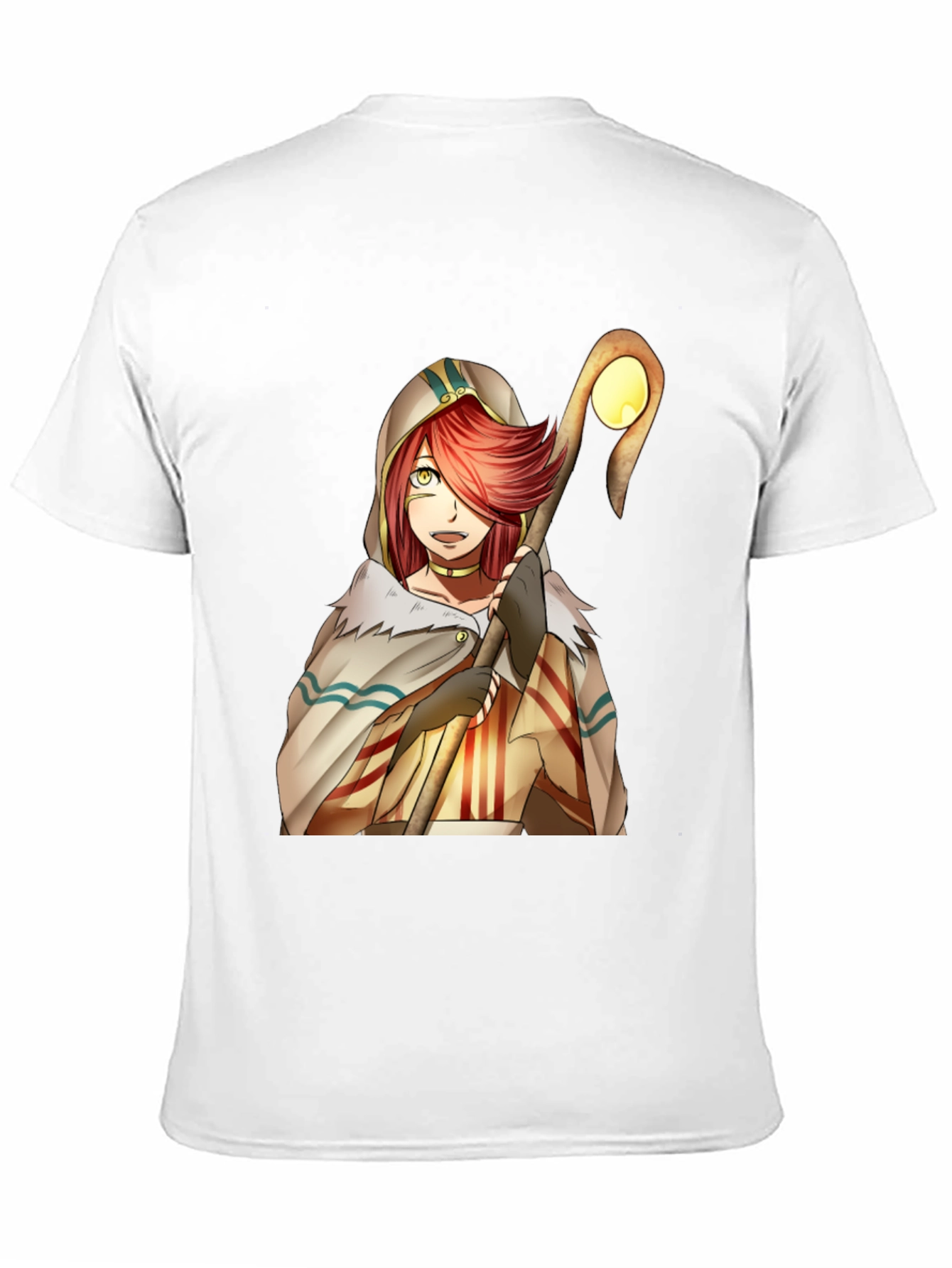 Anime Character Graphic Tee - Black Cotton T-Shirt