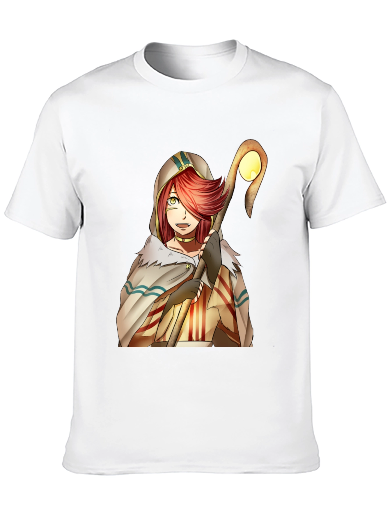 Anime Character Graphic Tee - Black Cotton T-Shirt