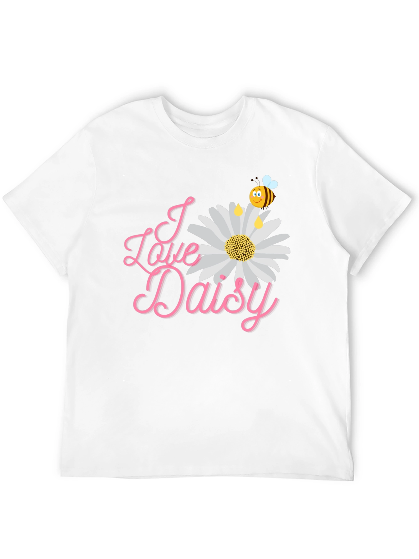 I Love Daisy Black T-Shirt