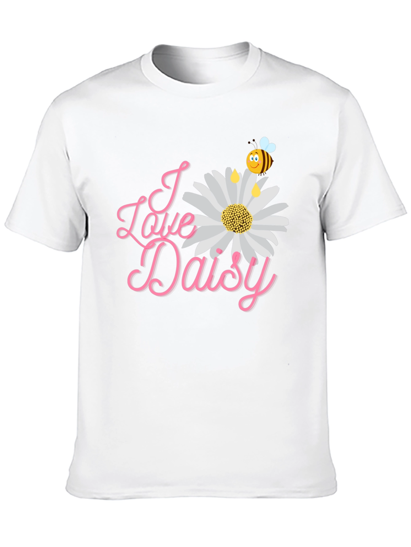 I Love Daisy Black T-Shirt