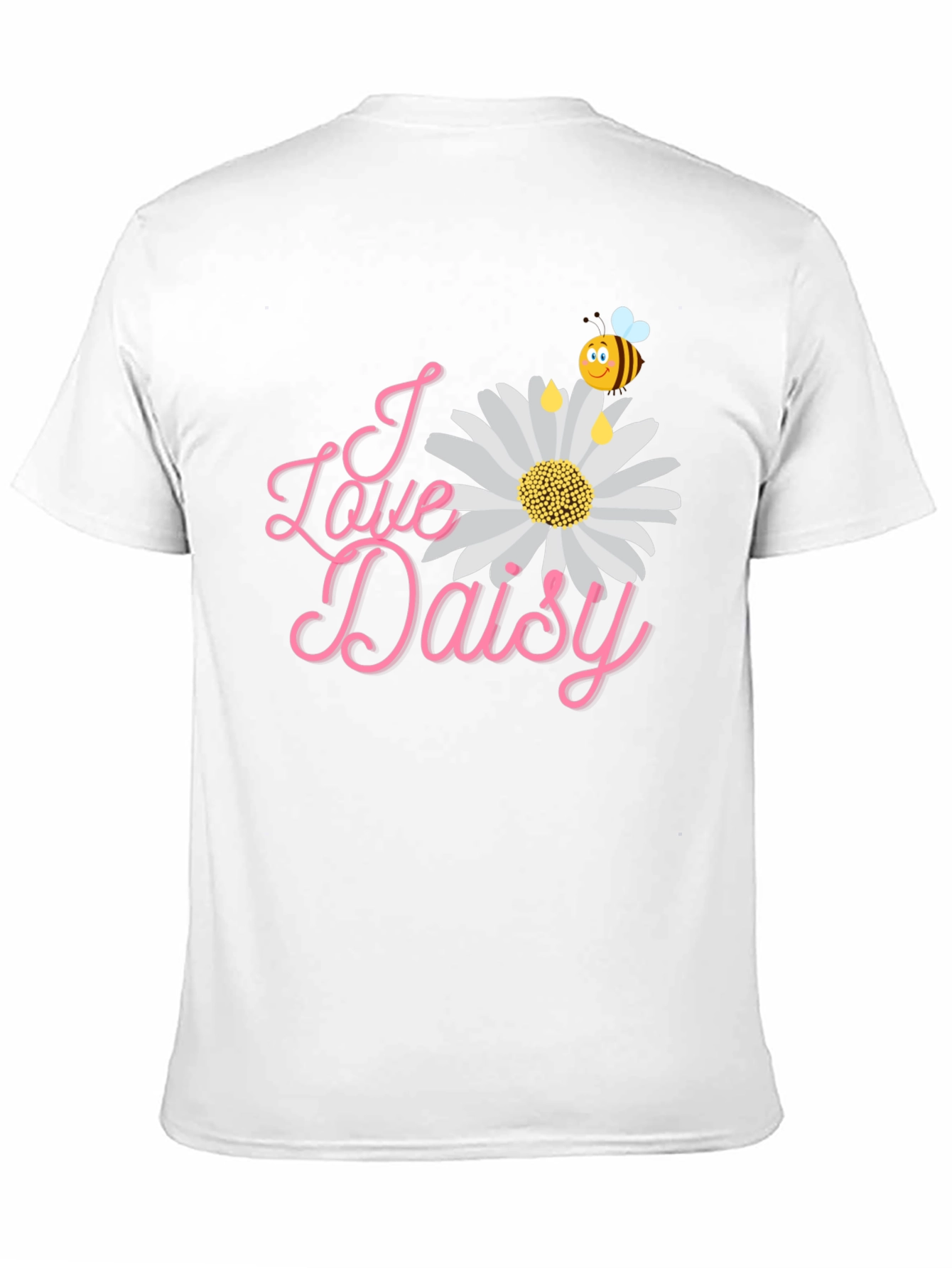 I Love Daisy Black T-Shirt