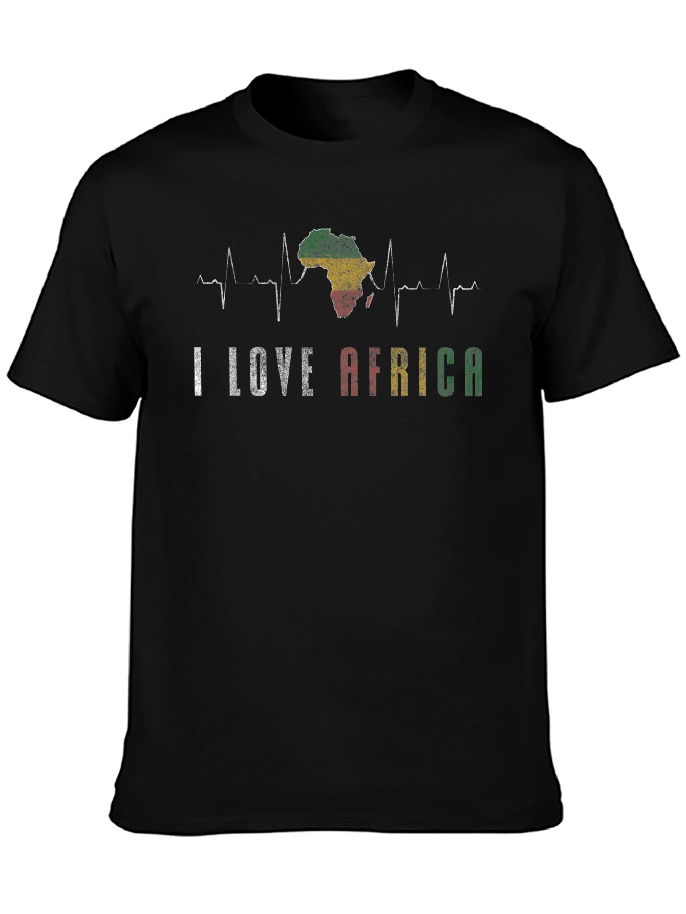 I Love Africa Heartbeat T-Shirt