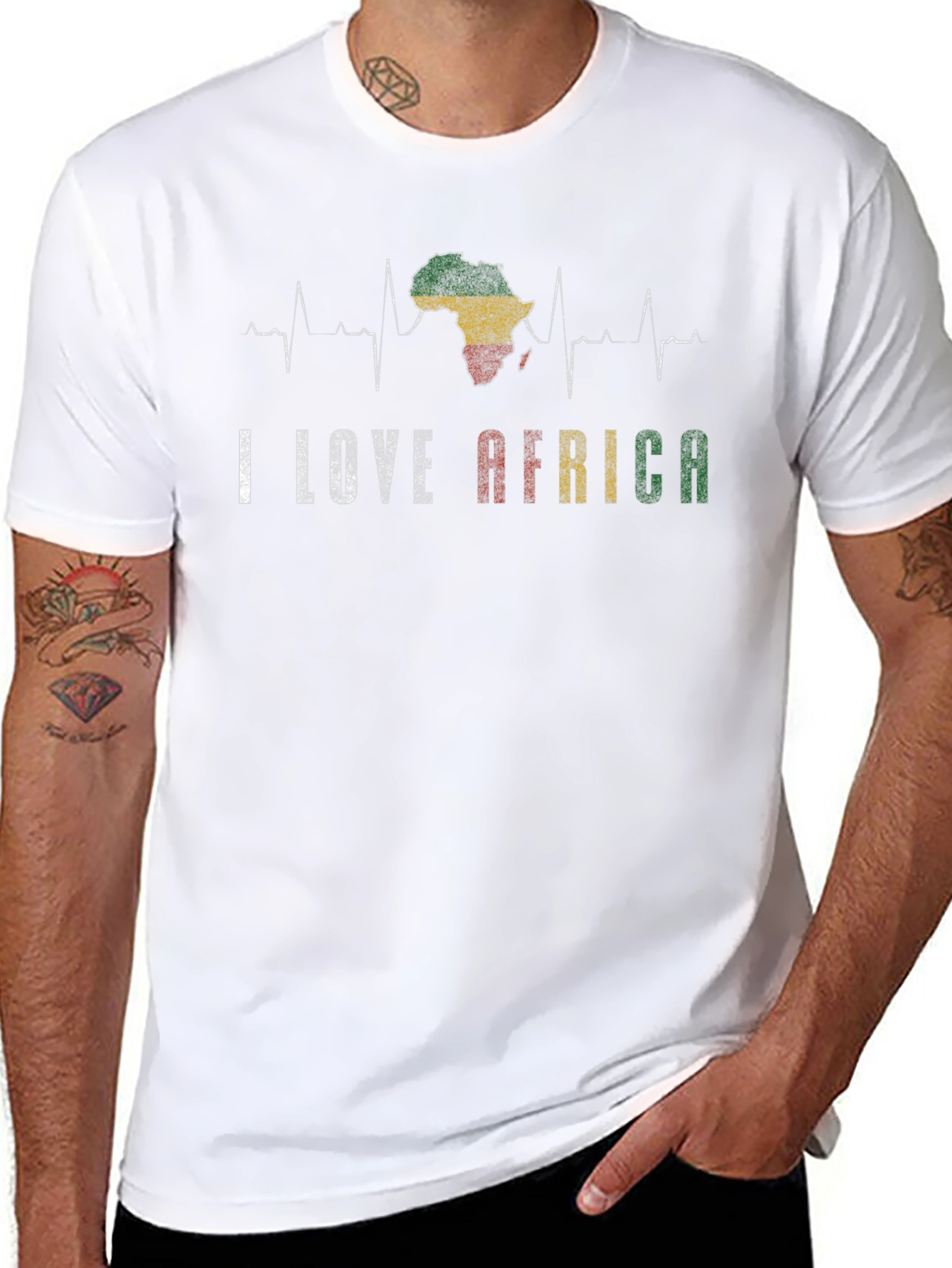 I Love Africa Heartbeat T-Shirt