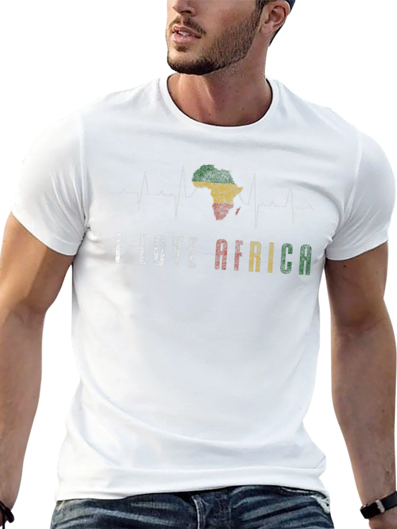 I Love Africa Heartbeat T-Shirt