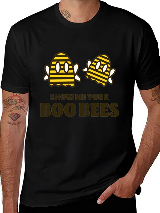 Boo Bees Halloween T-Shirt - Funny Ghost Bee Pun Tee