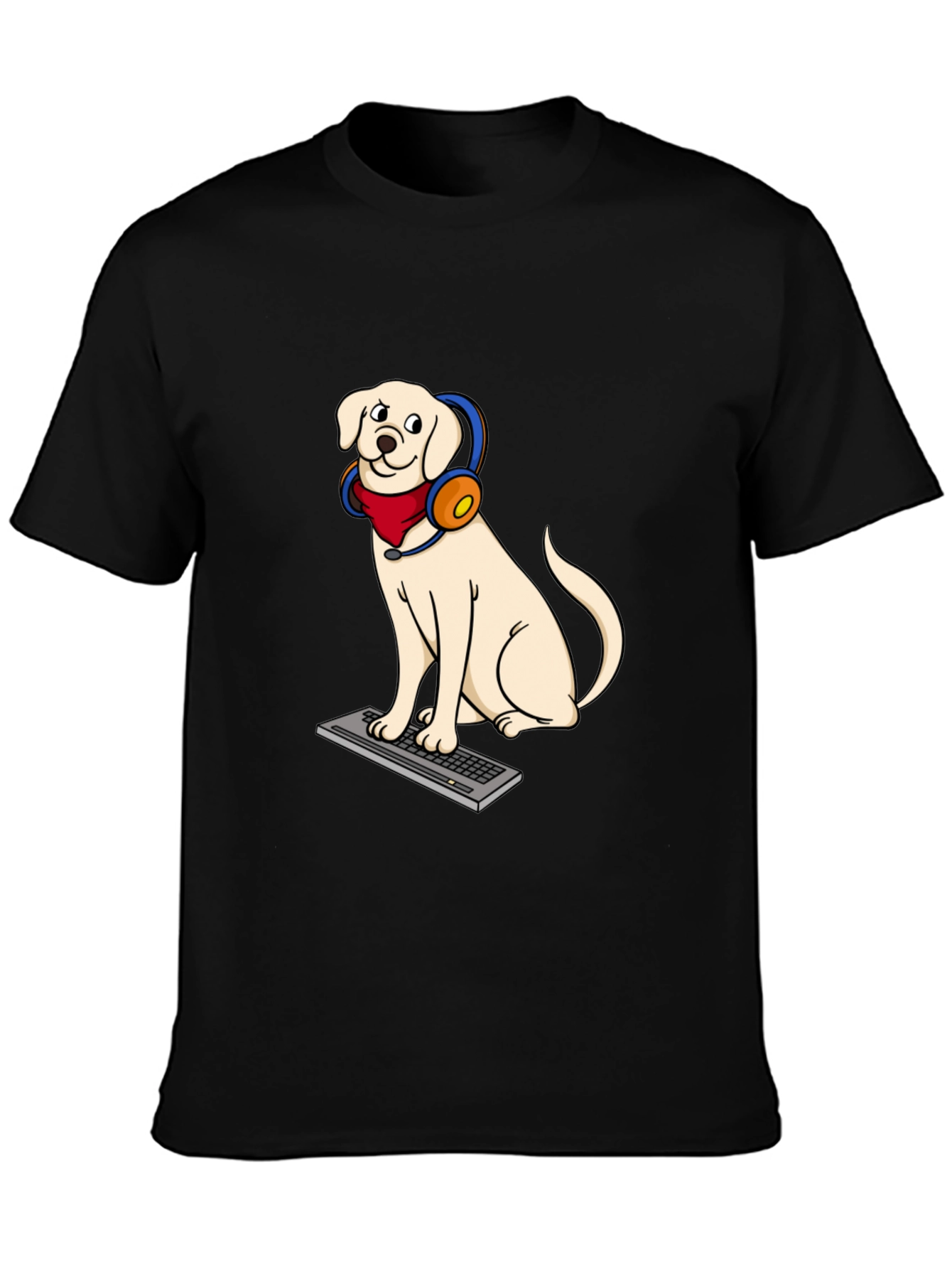 Dog Gamer Graphic T-Shirt - Playful Canine Design