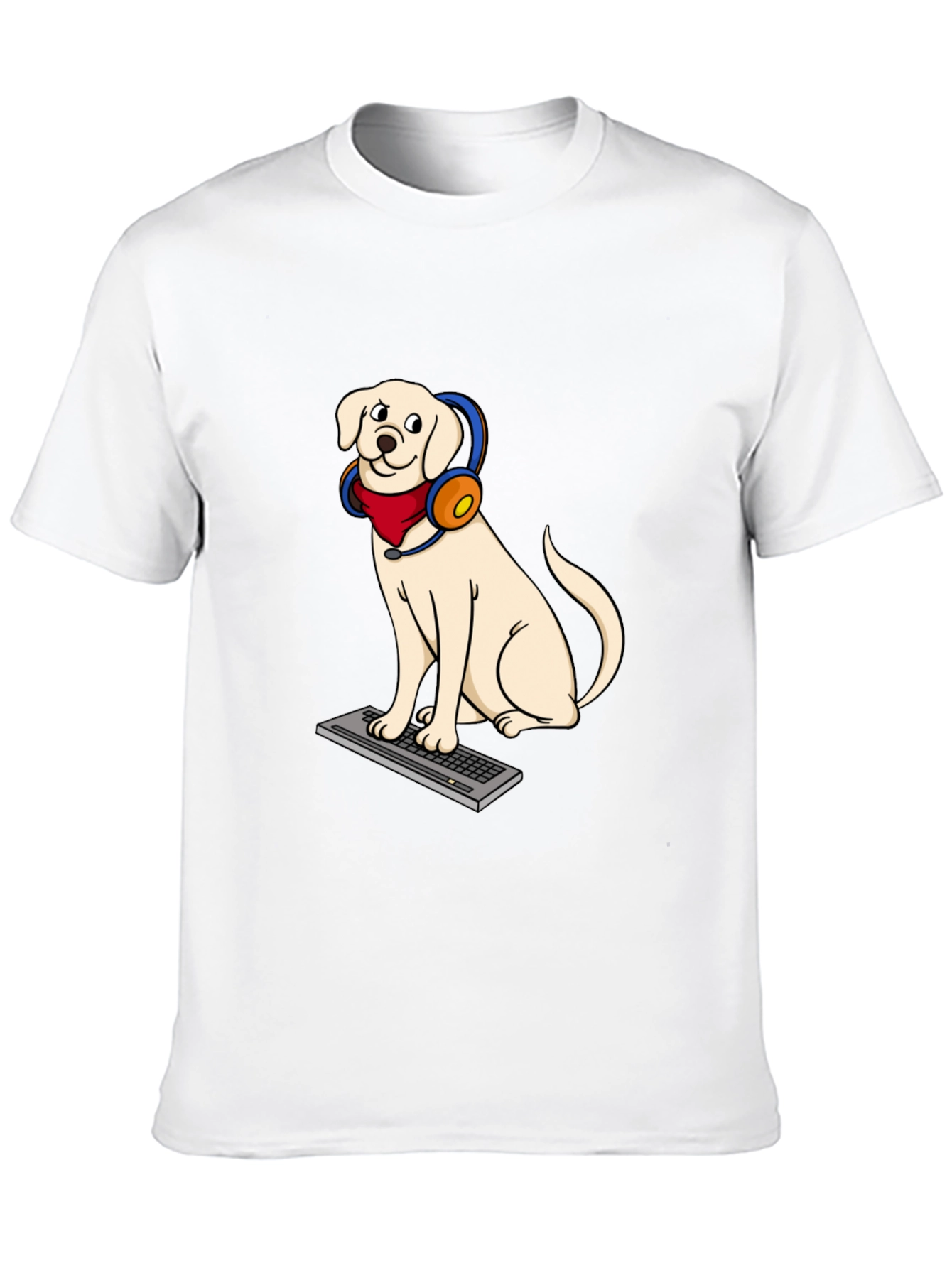 Dog Gamer Graphic T-Shirt - Playful Canine Design