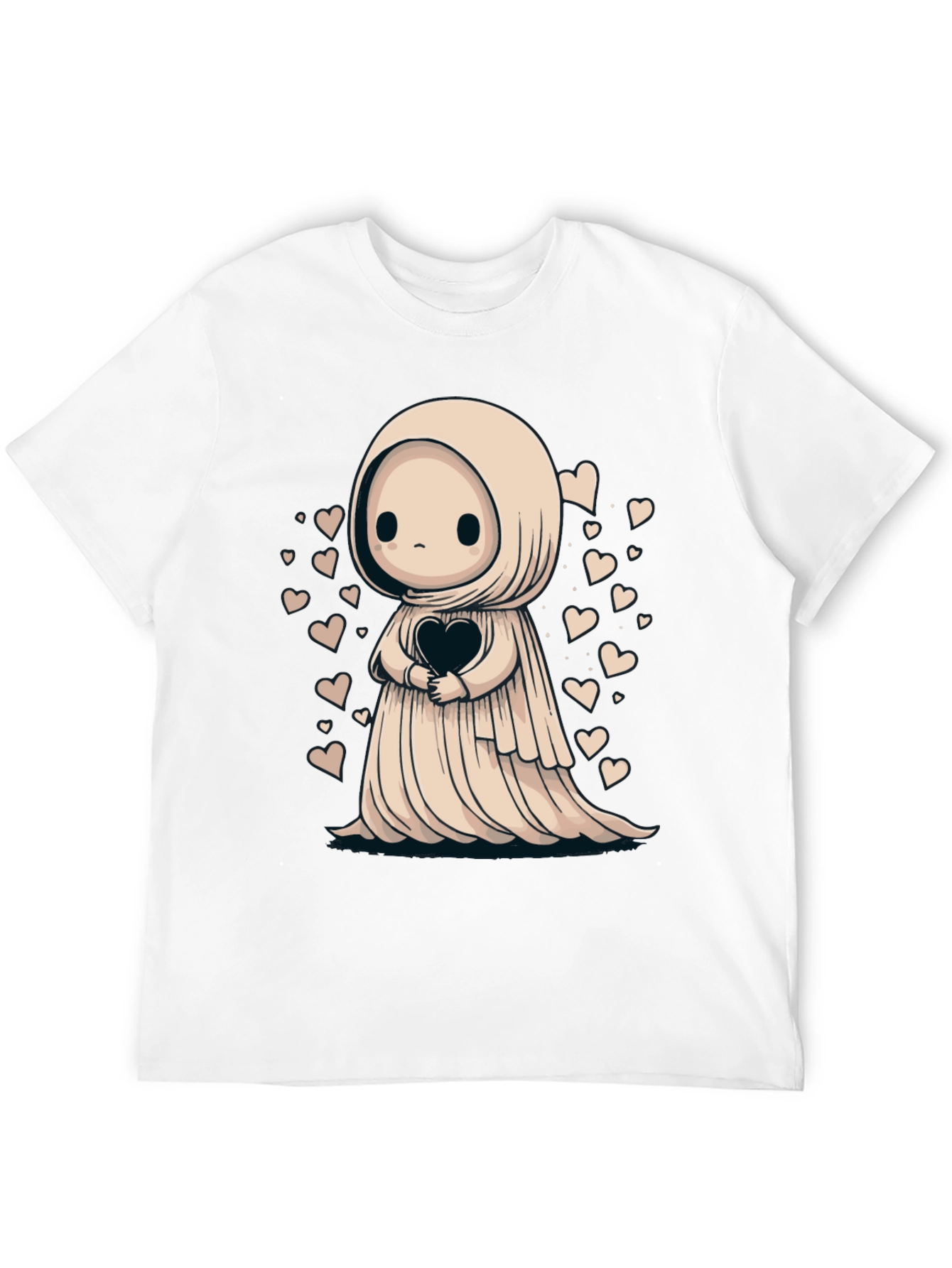 Cute Ghost Heart T-Shirt - Spooky Season Style