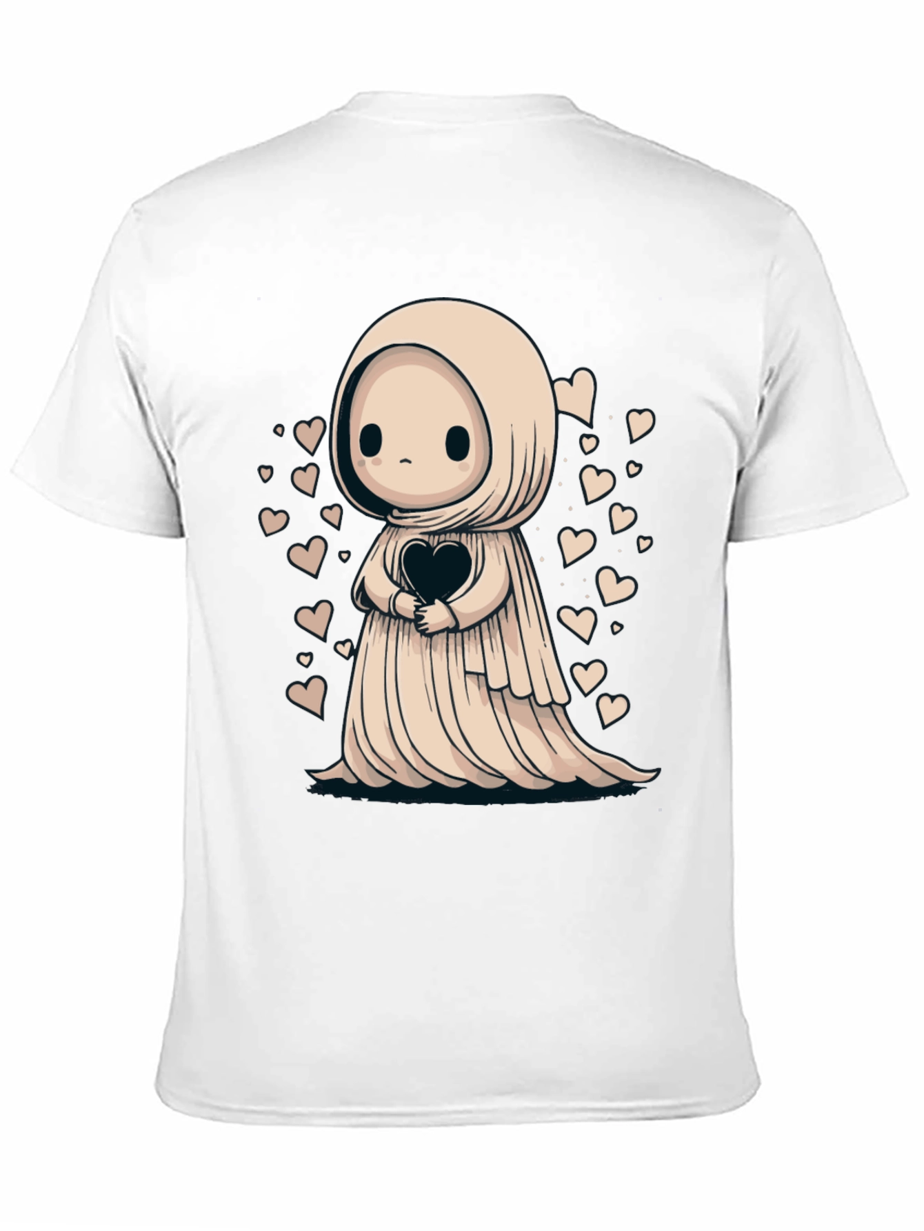 Cute Ghost Heart T-Shirt - Spooky Season Style