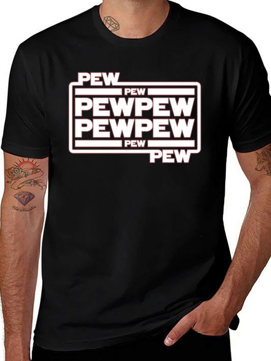 Pew Pew Graphic Tee - Funny Star Wars Inspired Shirt