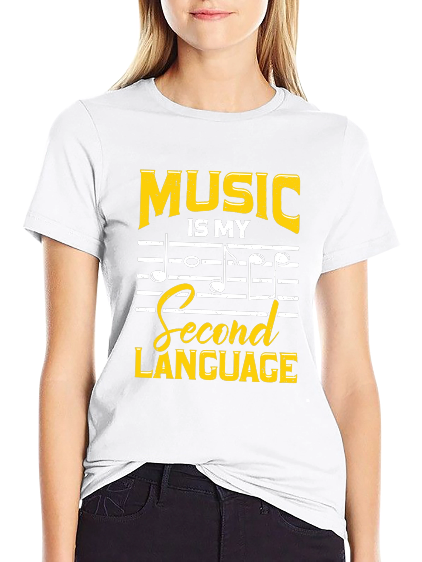Music is My Second Language Graphic T-Shirt