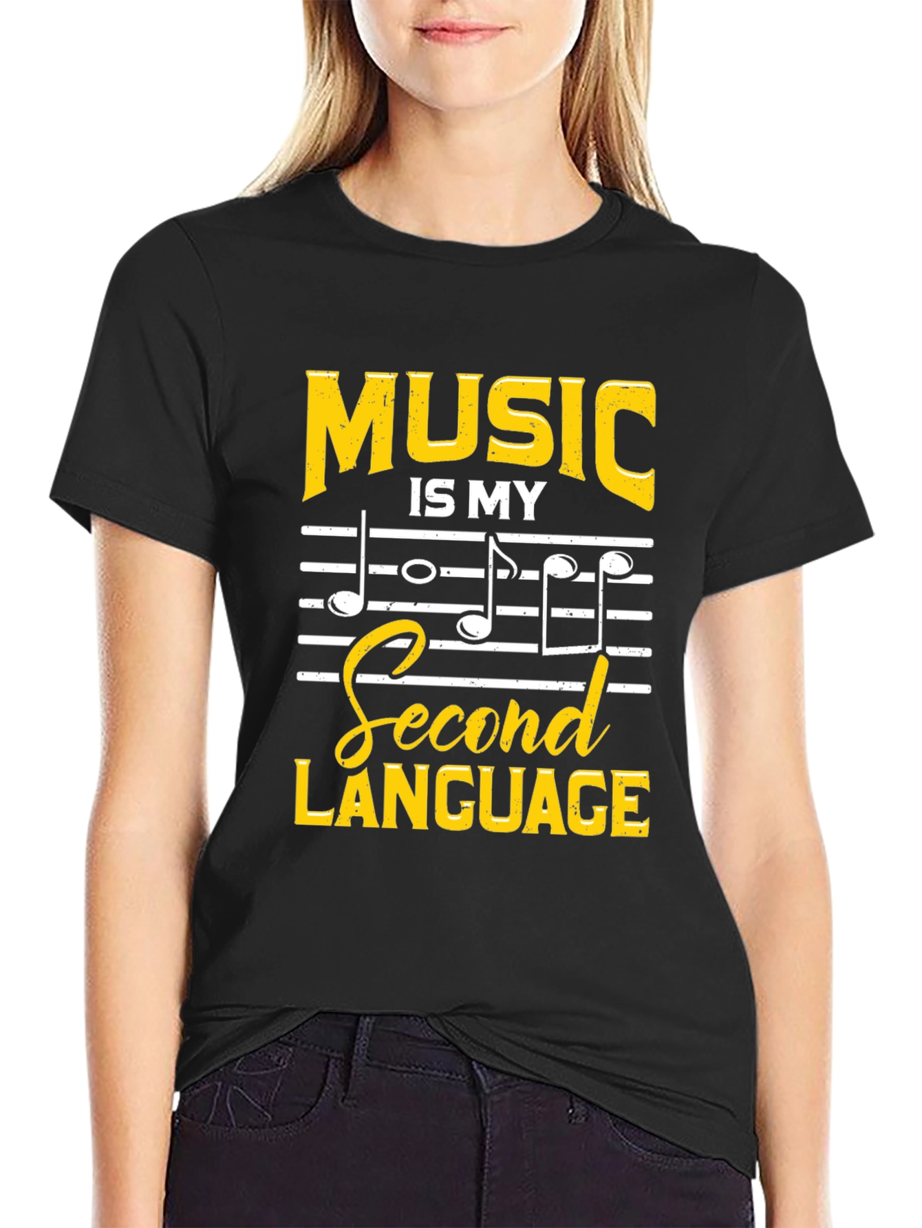 Music is My Second Language Graphic T-Shirt