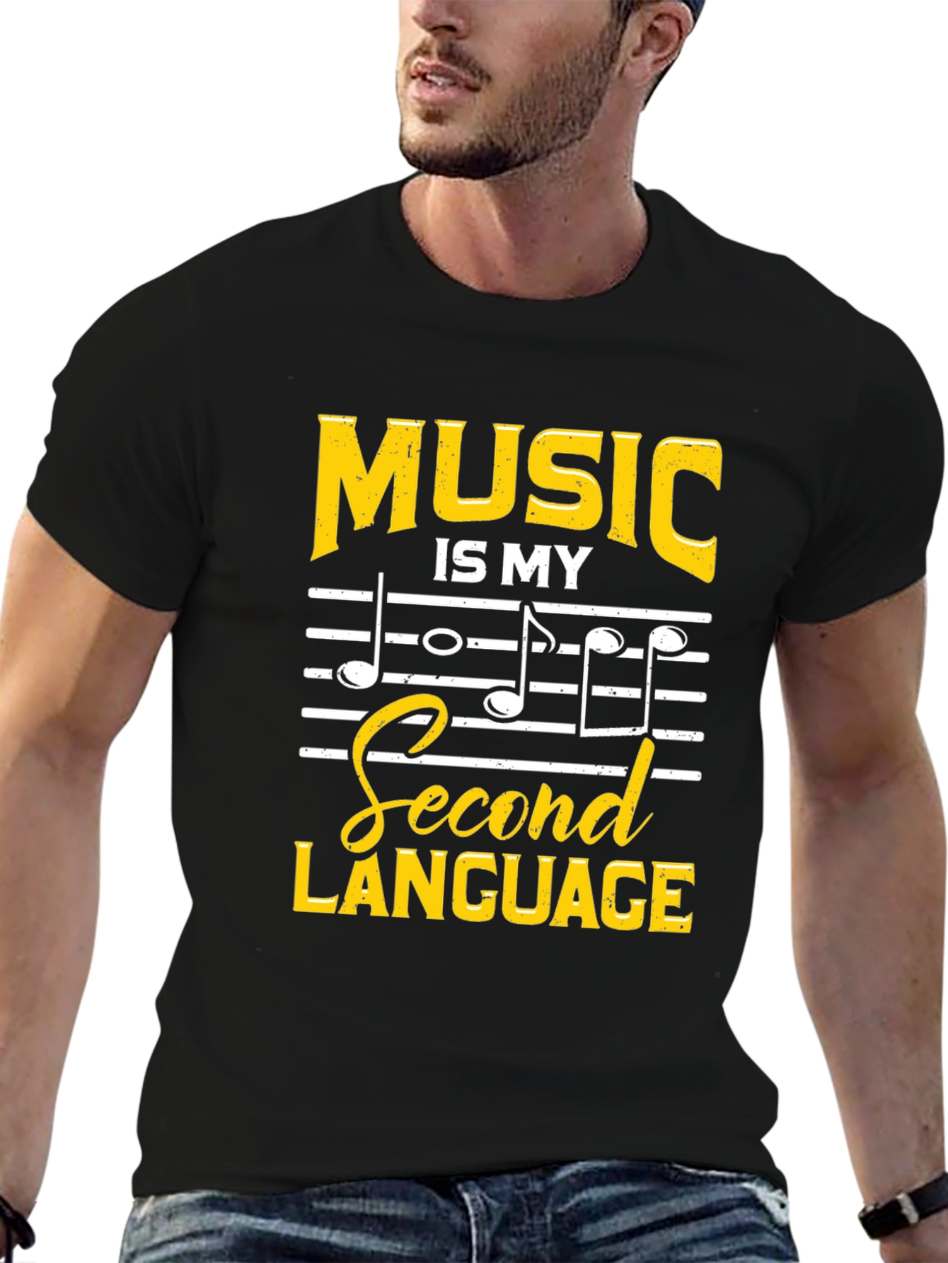 Music is My Second Language Graphic T-Shirt