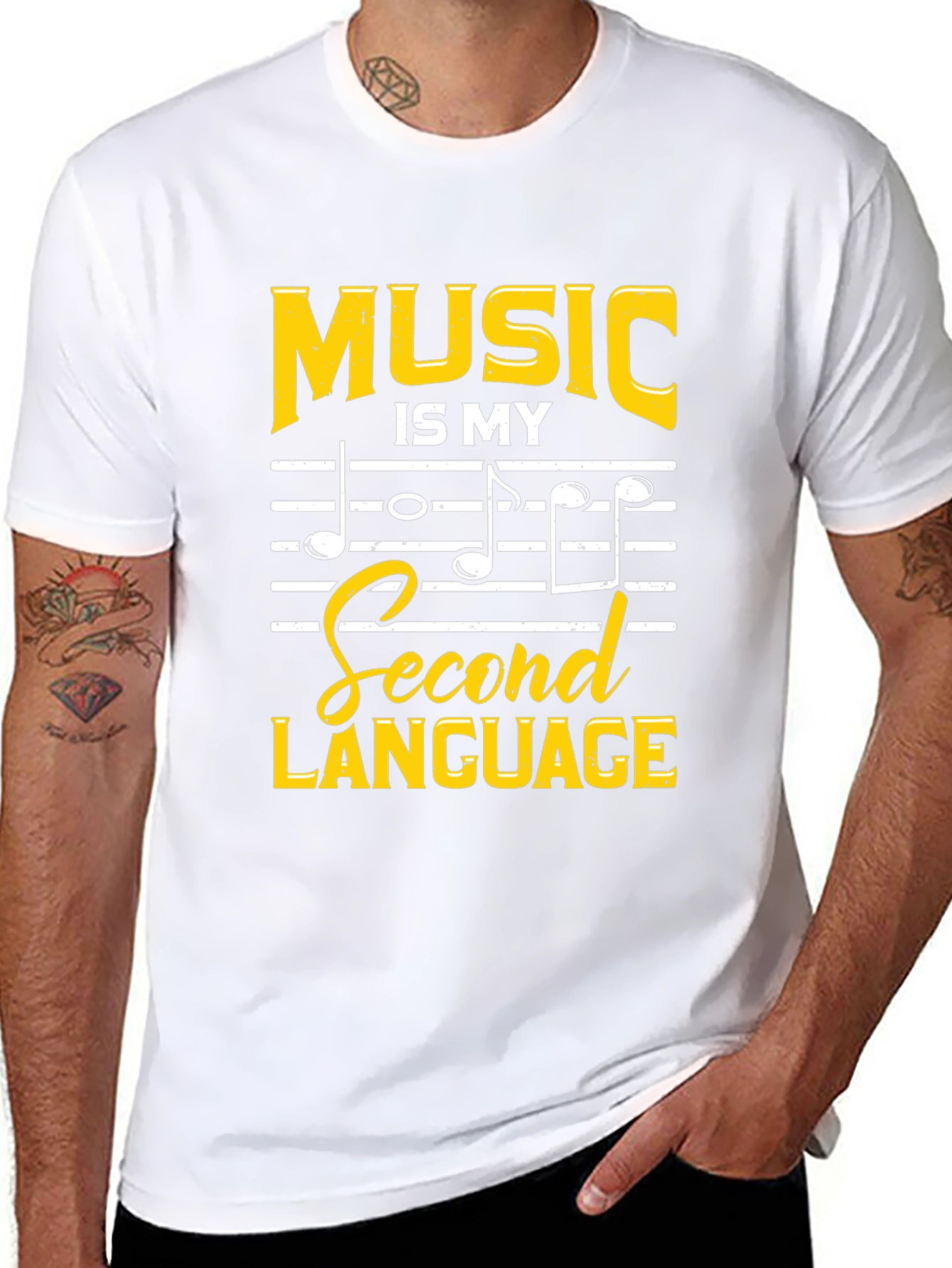 Music is My Second Language Graphic T-Shirt